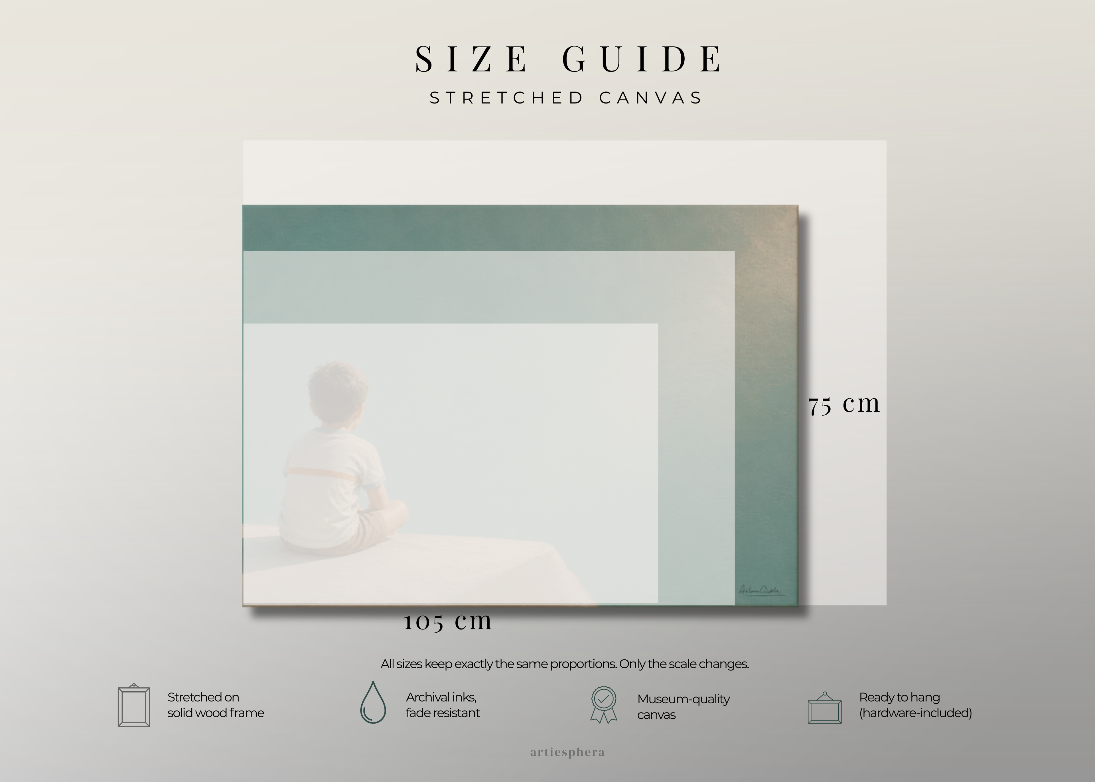 Childhood Memories I | Canvas Print | Stretched Canvas | Minimalist Wall Art | Nostalgic Child Artwork | Museum-Quality Giclée Canvas