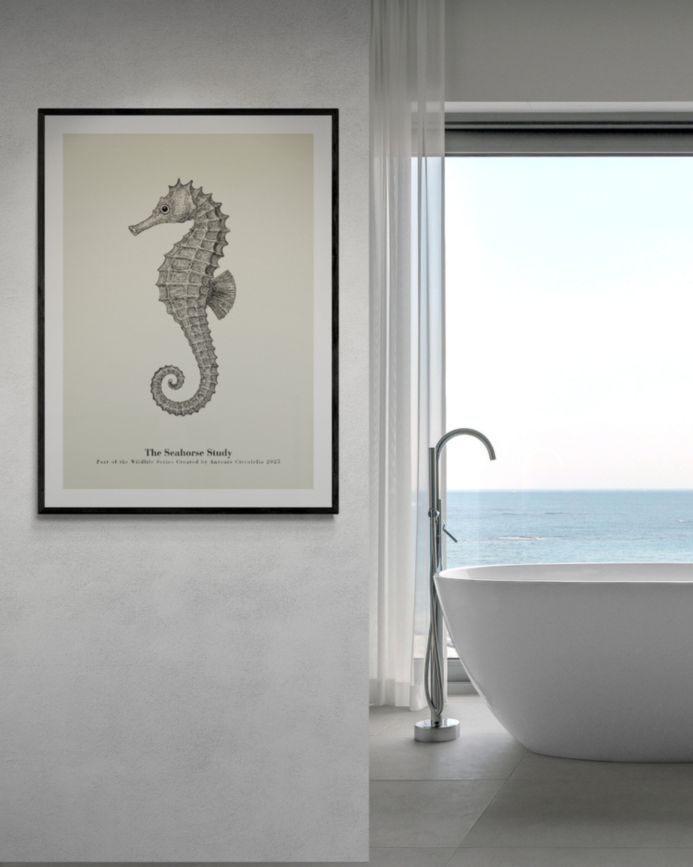 The Seahorse Study | Vintage Seahorse Fine Art Print