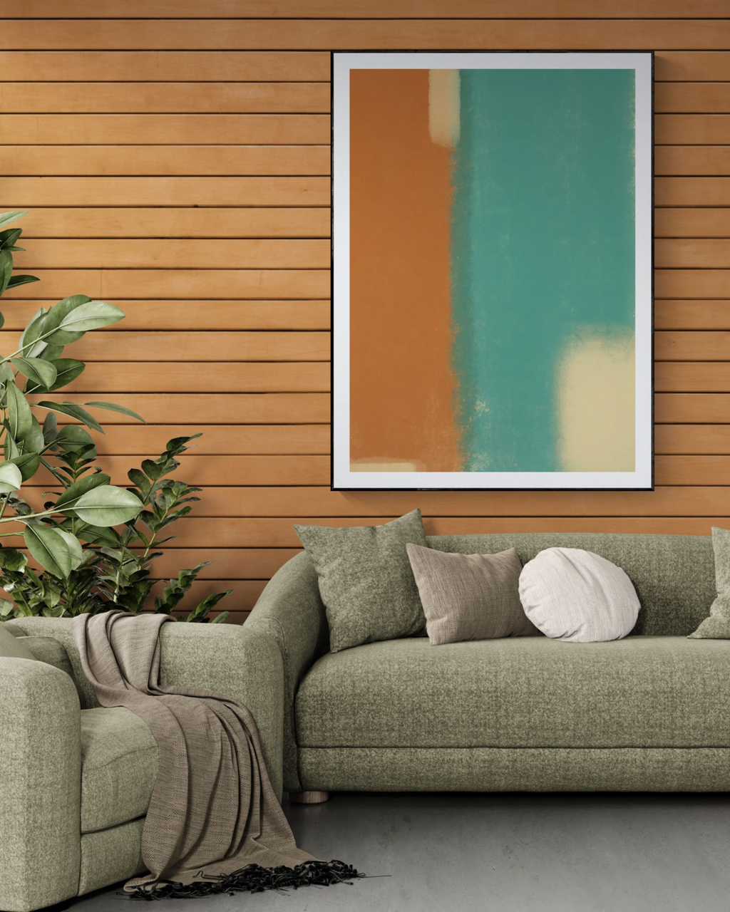 Moss & Rust | Minimalist Abstract Fine Art Print