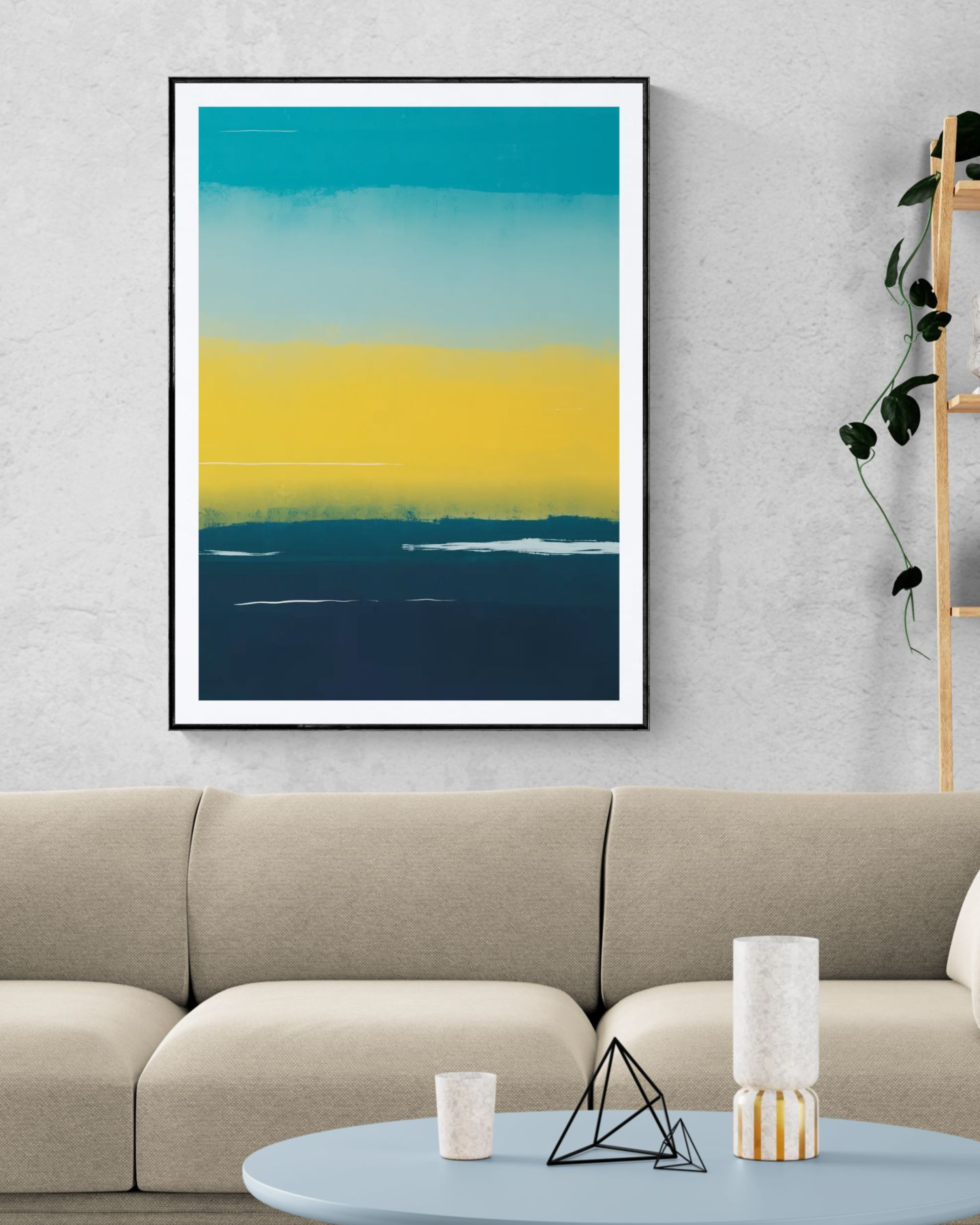 Golden Shore | Abstract Coastal Fine Art Print