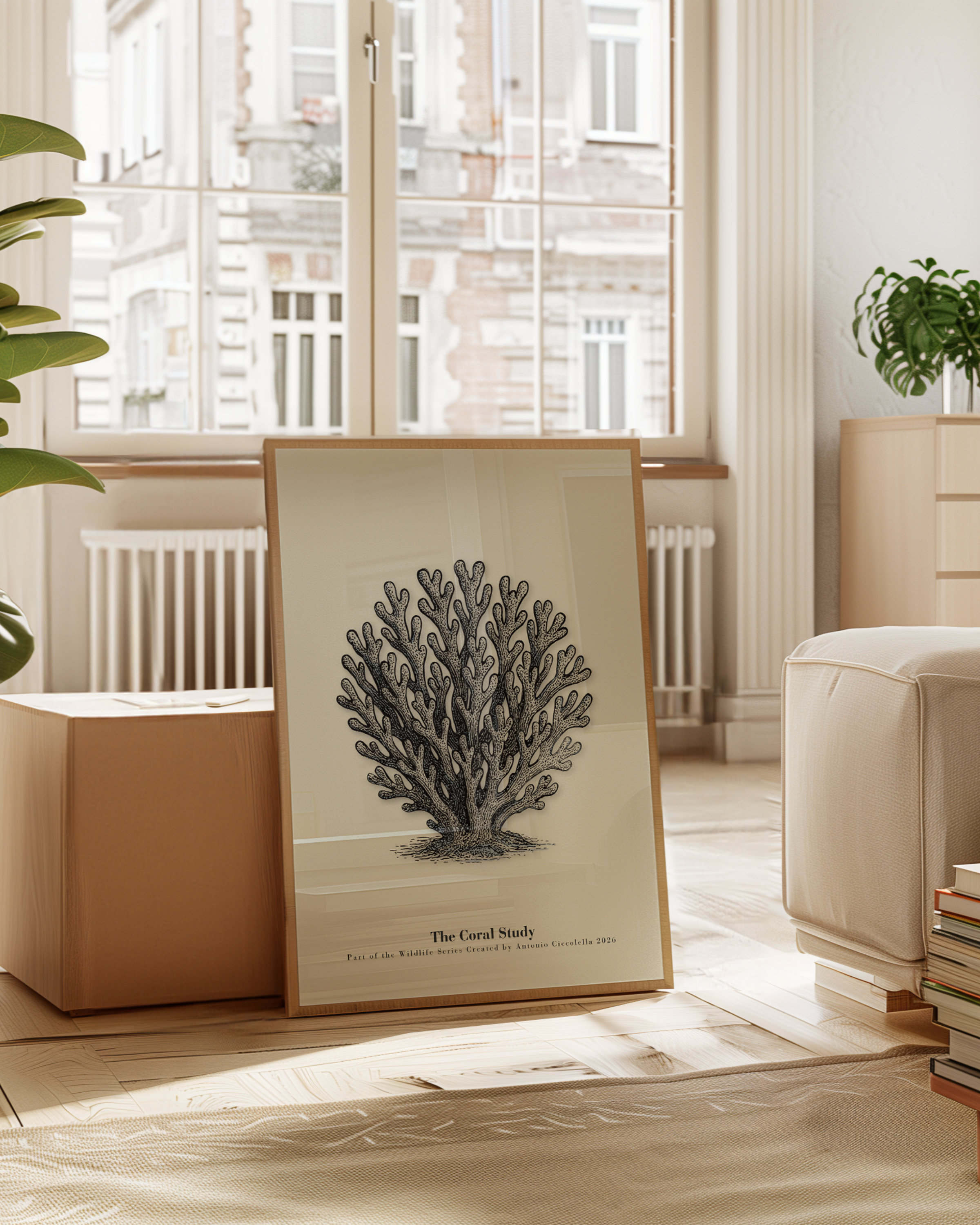 The Coral Study | Vintage Coral Fine Art Print
