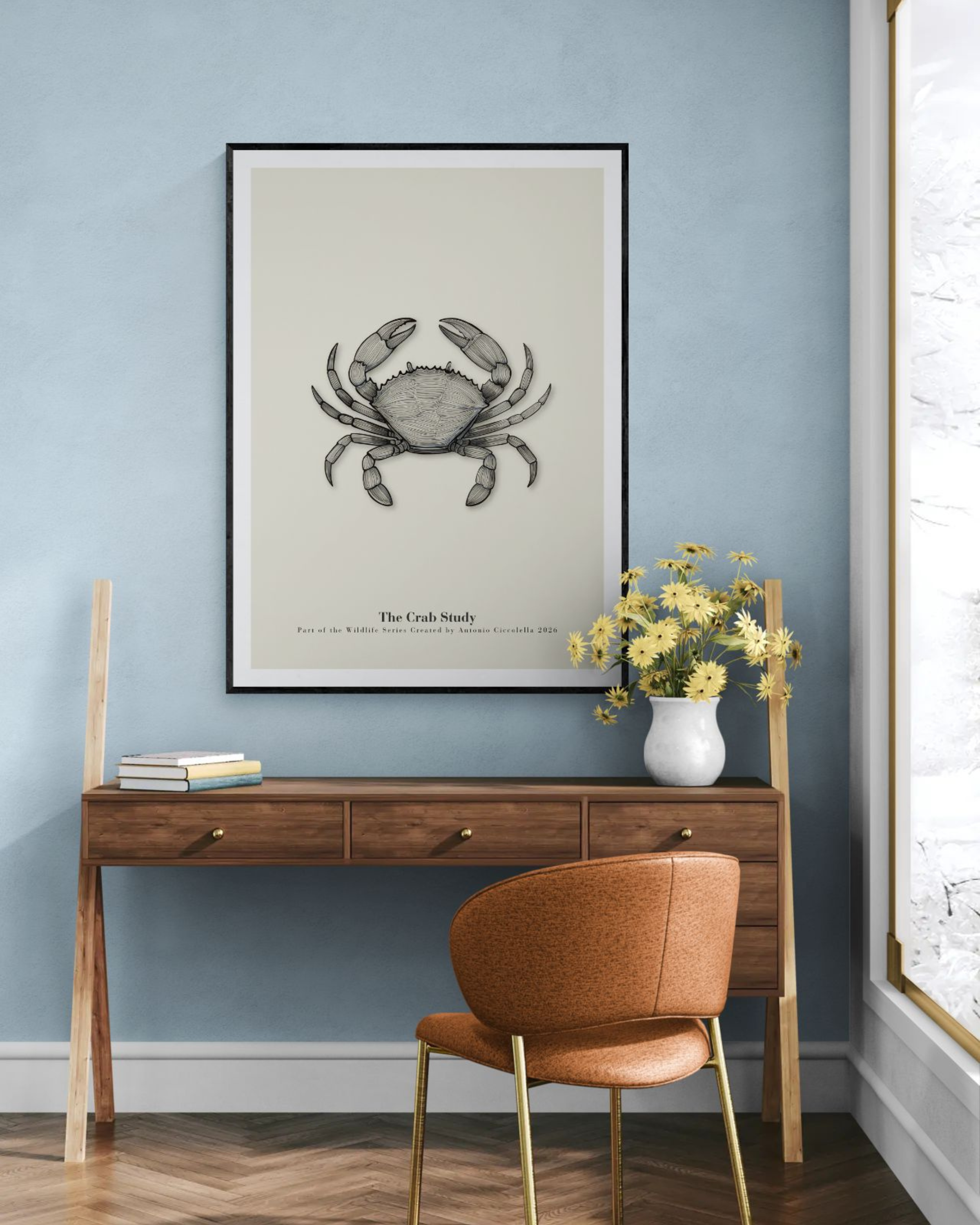 The Crab Study | Vintage Crab Fine Art Print