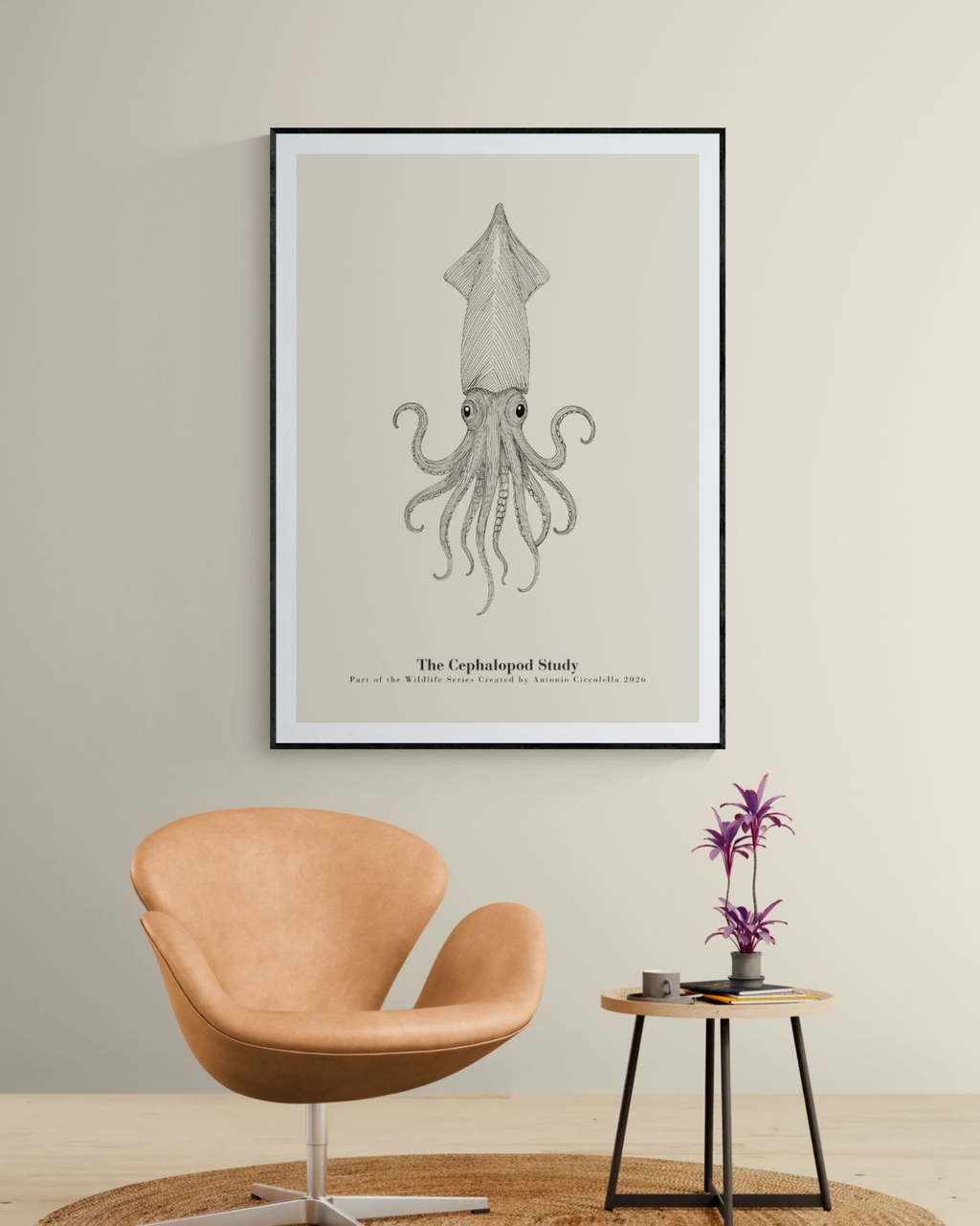 The Cephalopod Study | Vintage Squid Fine Art Print