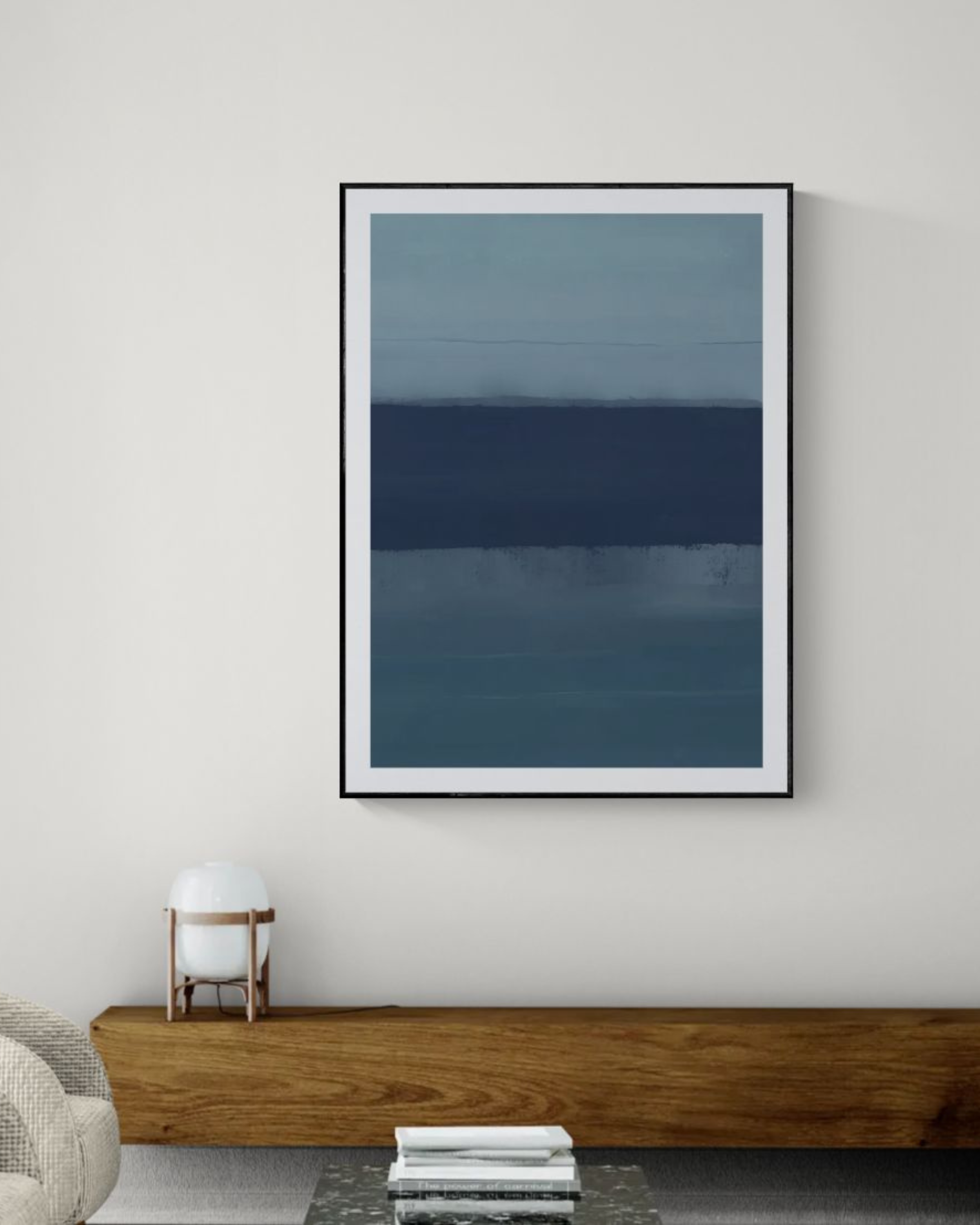 Slate Horizon | Minimalist Abstract Fine Art Print
