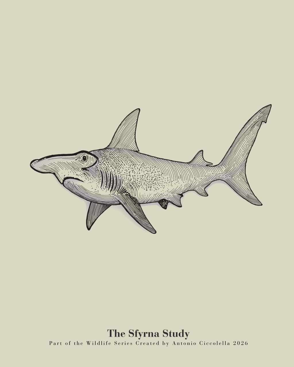 The Sfyrna Study | Gallery Paper Hammerhead Shark Wall Art