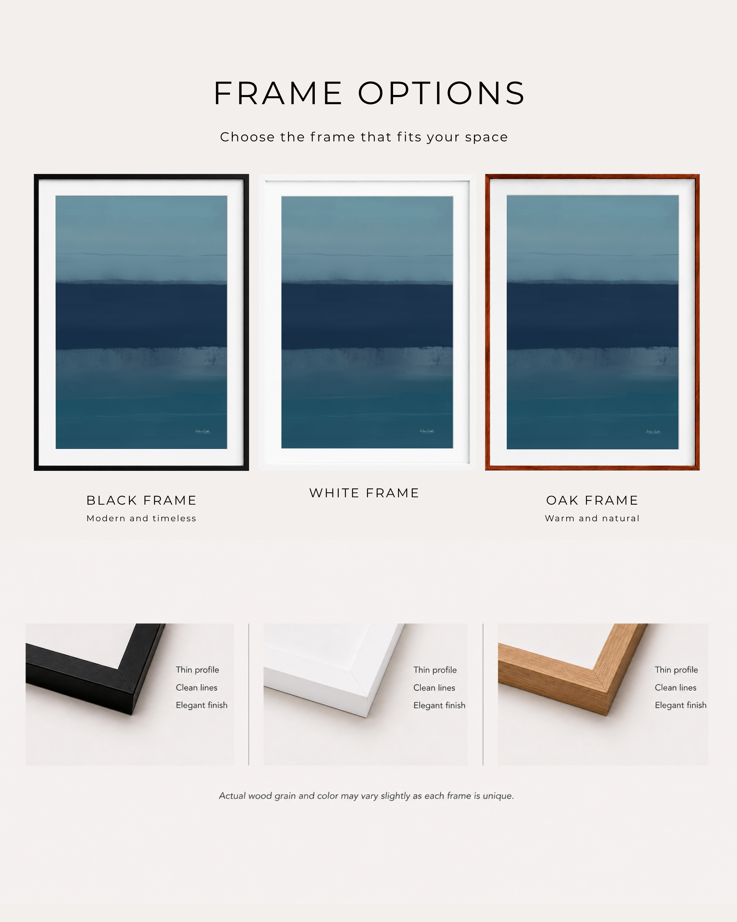 Slate Horizon | Minimalist Abstract Fine Art Print
