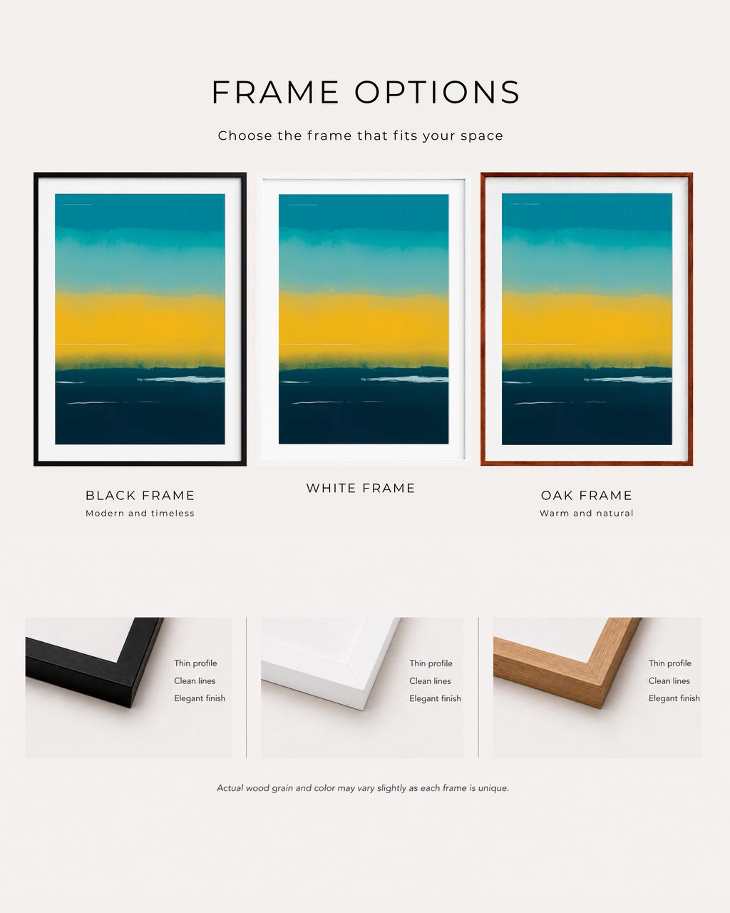 Golden Shore | Abstract Coastal Fine Art Print