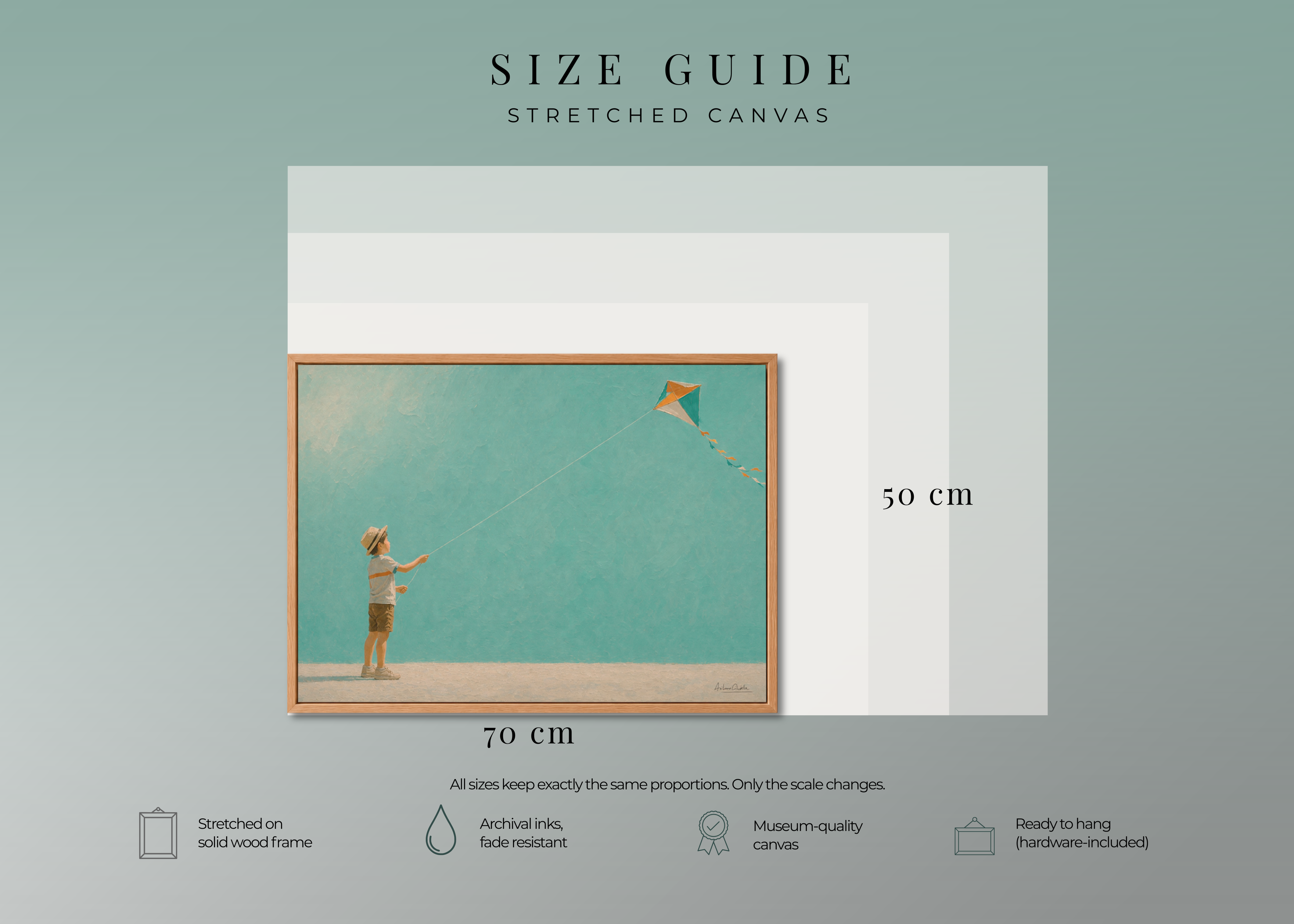 Childhood Memories III | Framed Canvas | Minimalist Child Wall Art | Nostalgic Artwork