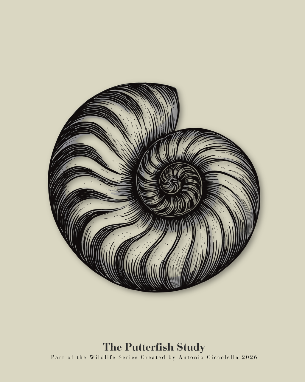 The Spiral Study | Gallery Paper Nautilus Shell Wall Art