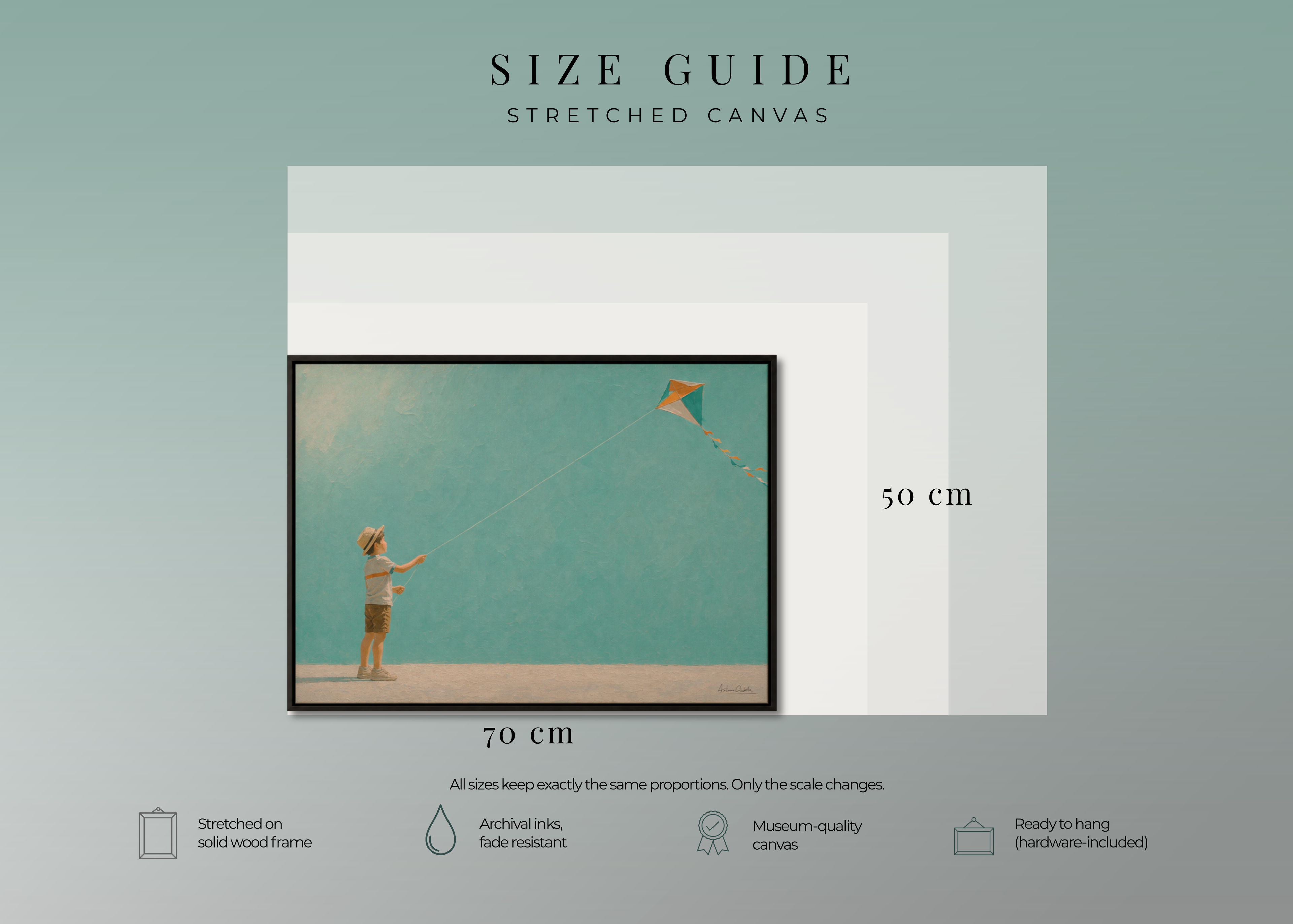 Childhood Memories III | Framed Canvas | Minimalist Child Wall Art | Nostalgic Artwork