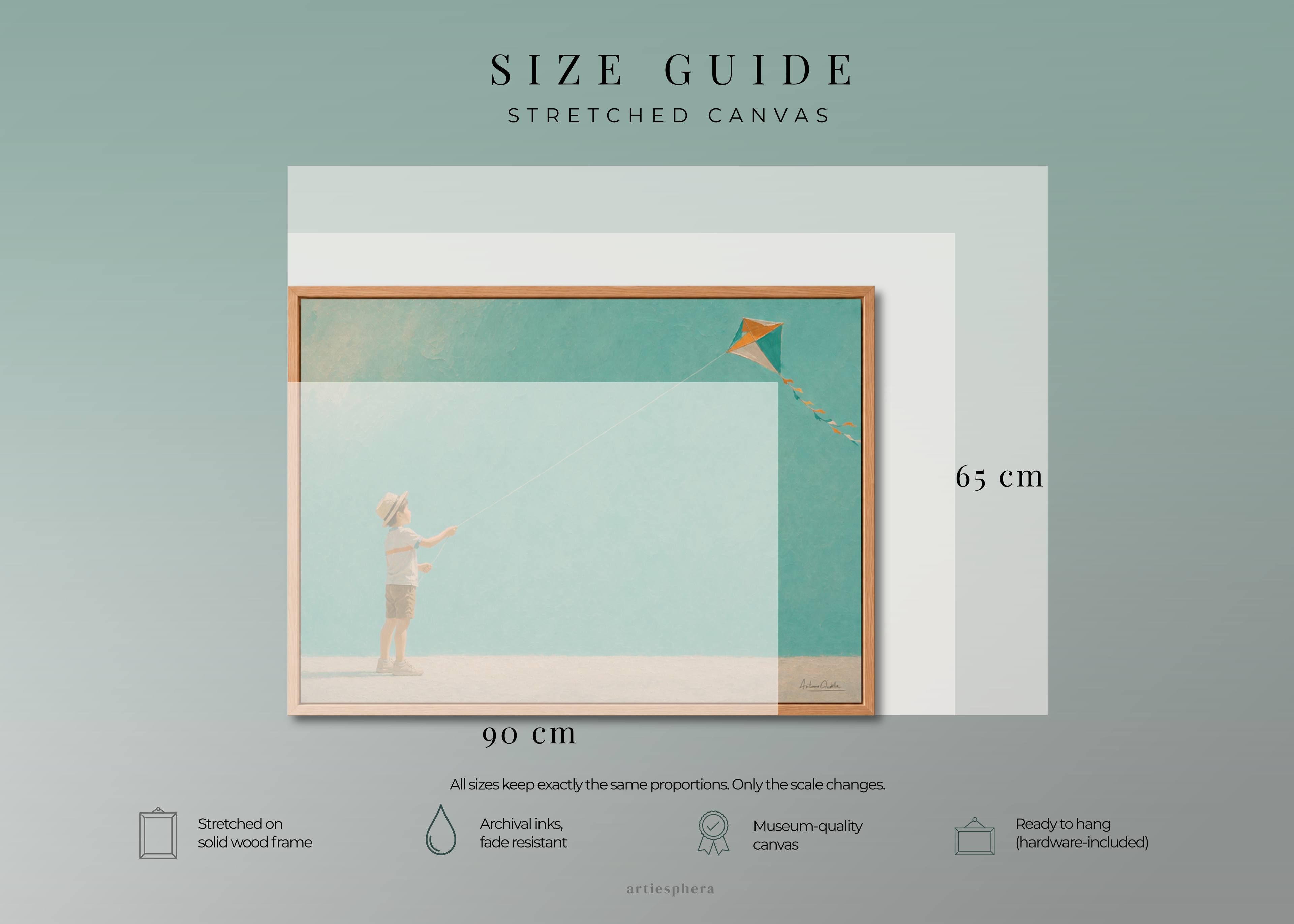 Childhood Memories III | Framed Canvas | Minimalist Child Wall Art | Nostalgic Artwork