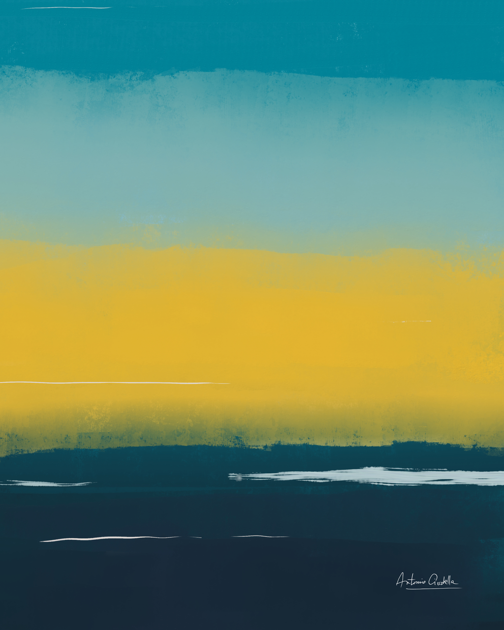 Golden Shore | Abstract Coastal Fine Art Print