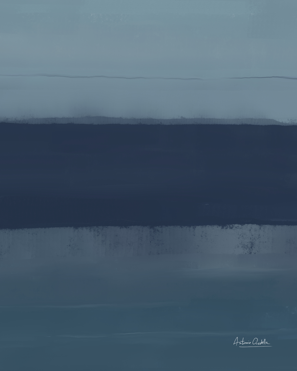 Slate Horizon | Minimalist Abstract Fine Art Print