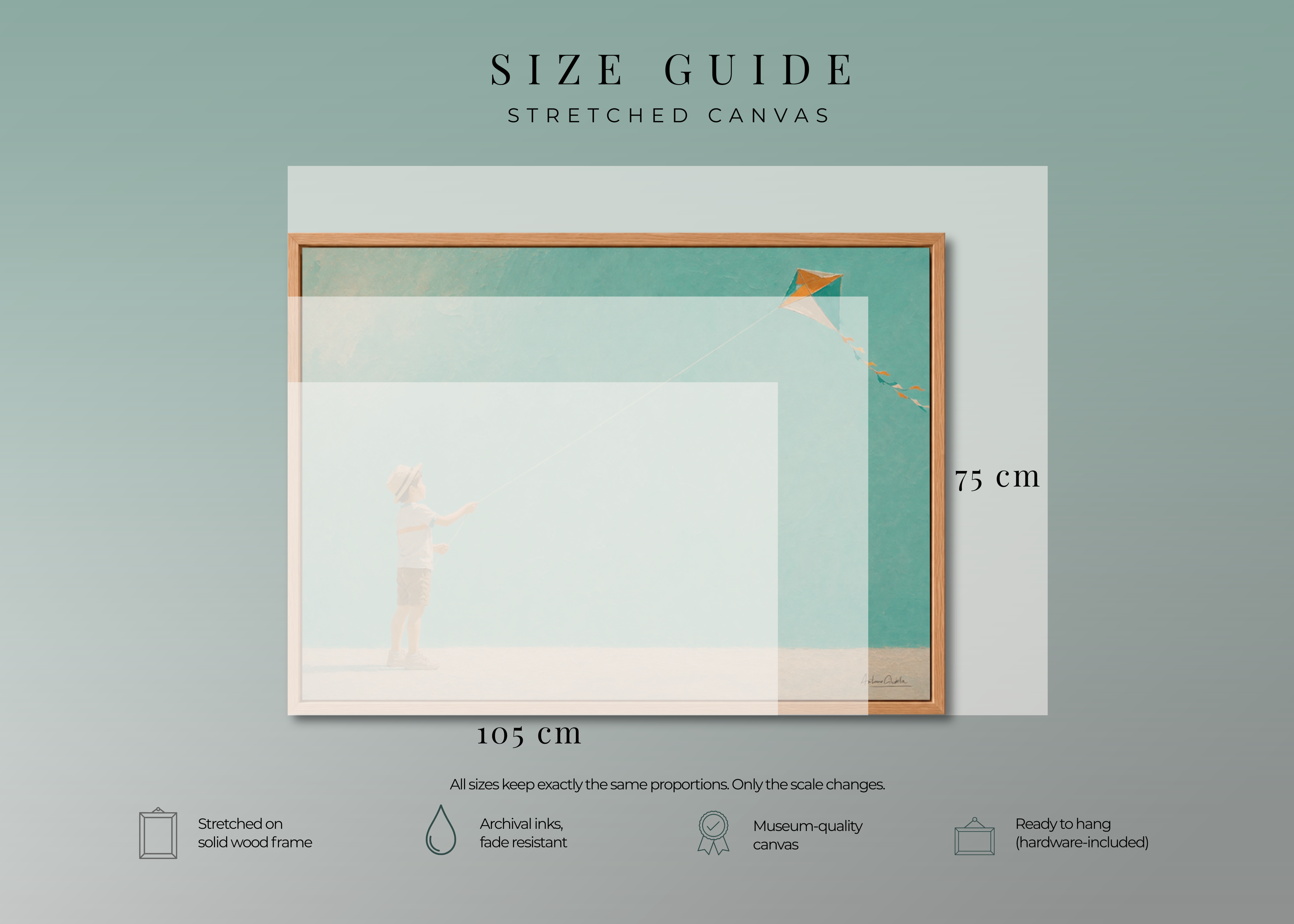 Childhood Memories III | Framed Canvas | Minimalist Child Wall Art | Nostalgic Artwork