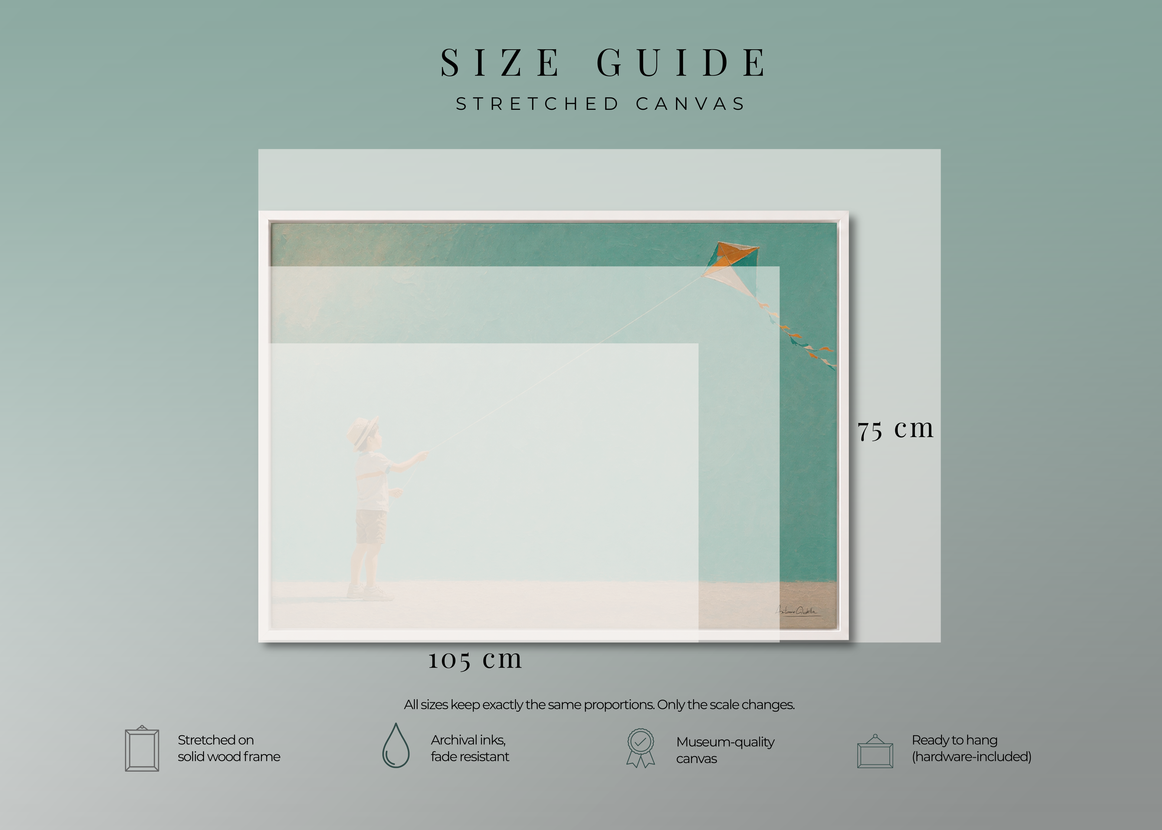 Childhood Memories III | Framed Canvas | Minimalist Child Wall Art | Nostalgic Artwork