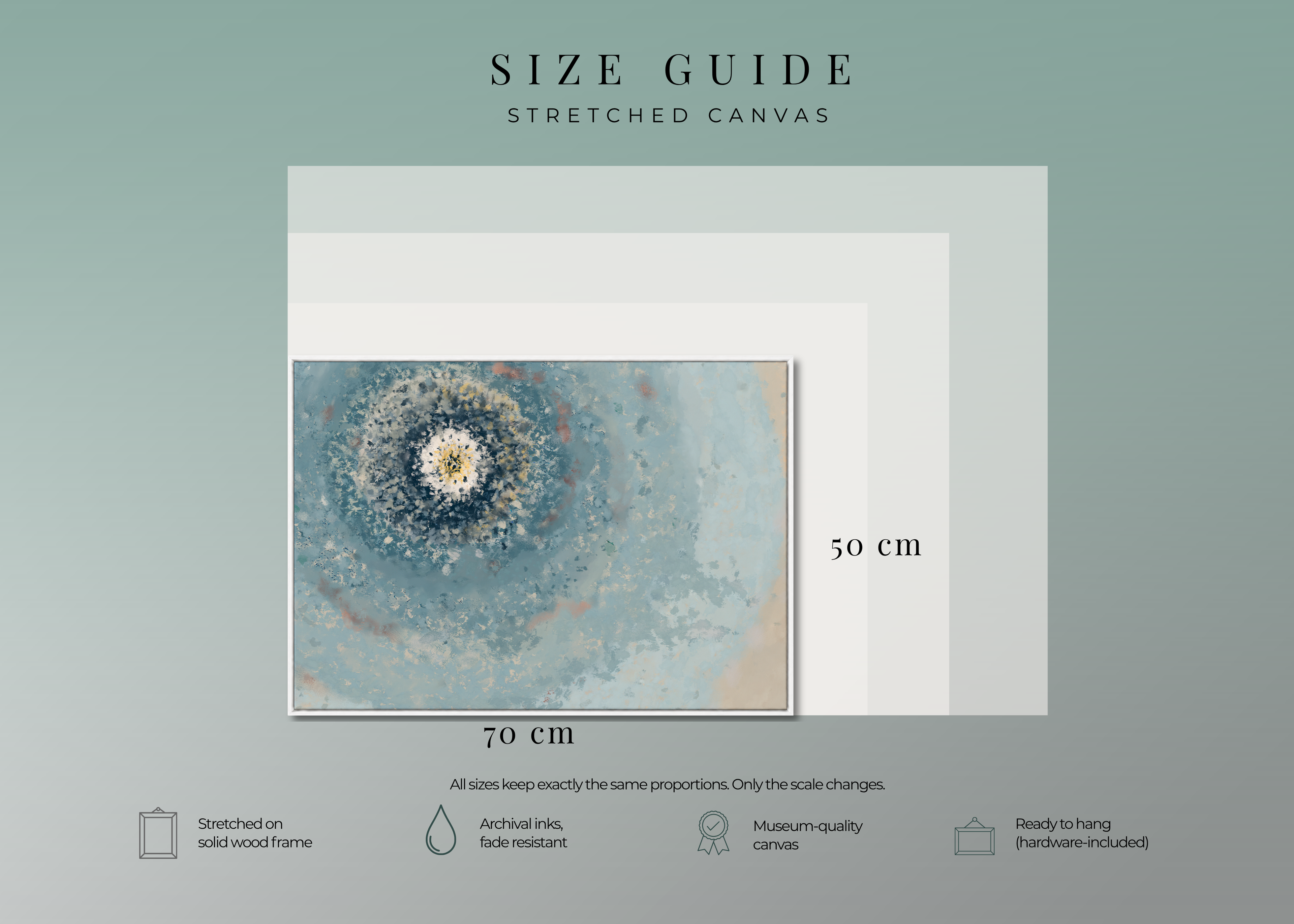 Resonant Emergence | Framed Canvas Print | Abstract Blue Wall Art