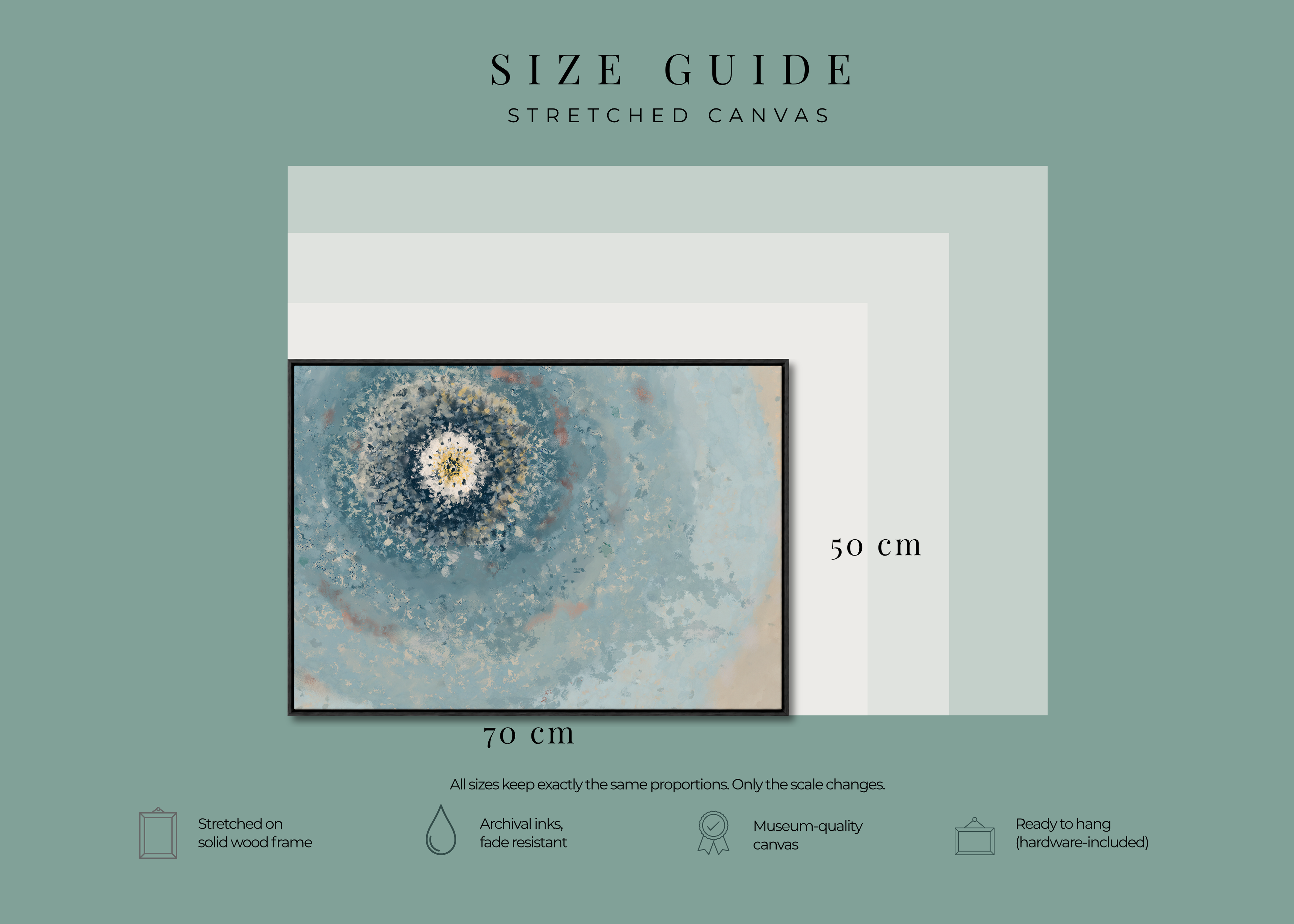 Resonant Emergence | Framed Canvas Print | Abstract Blue Wall Art