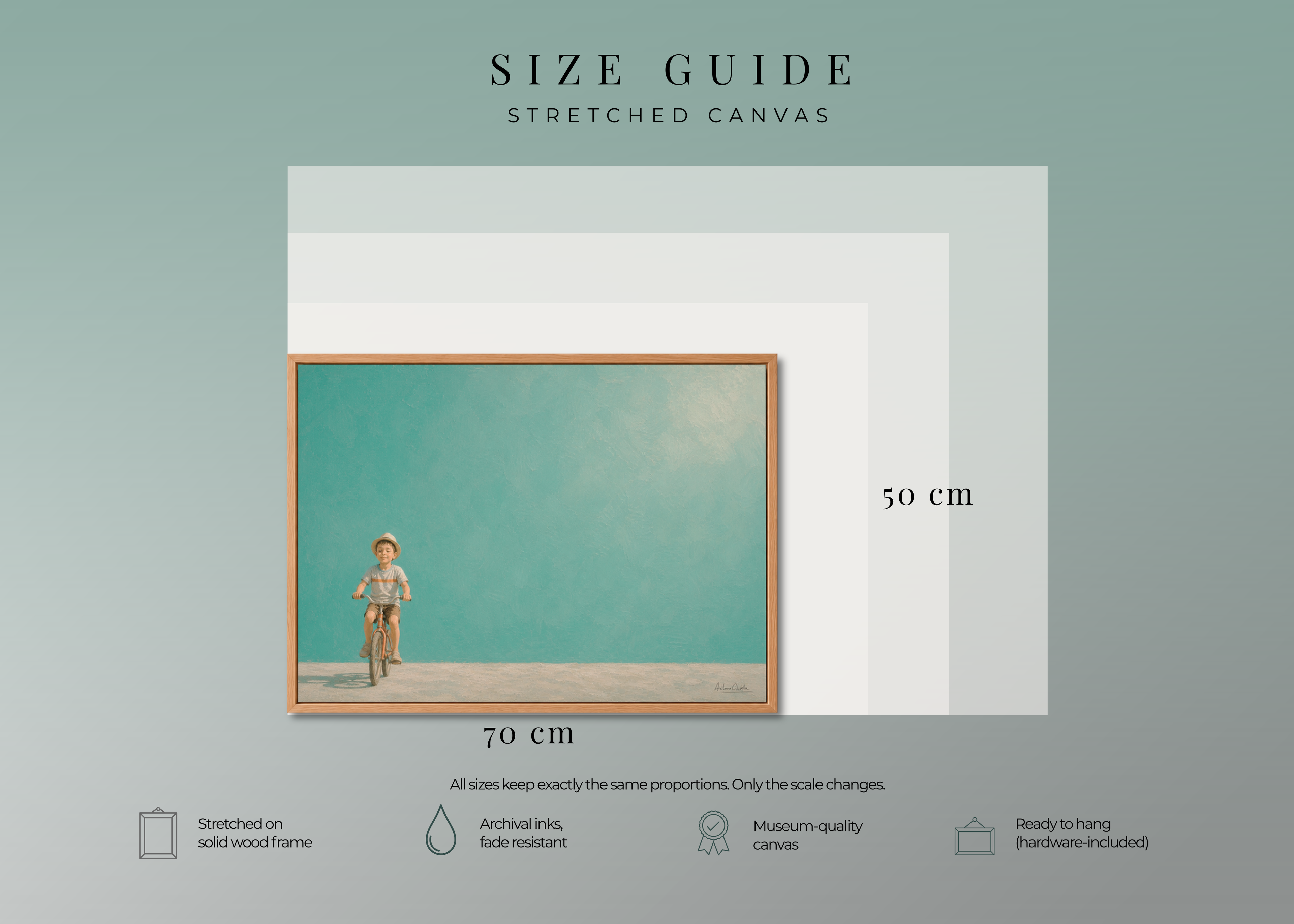 Childhood Memories II | Framed Canvas | Minimalist Child Wall Art | Nostalgic Artwork