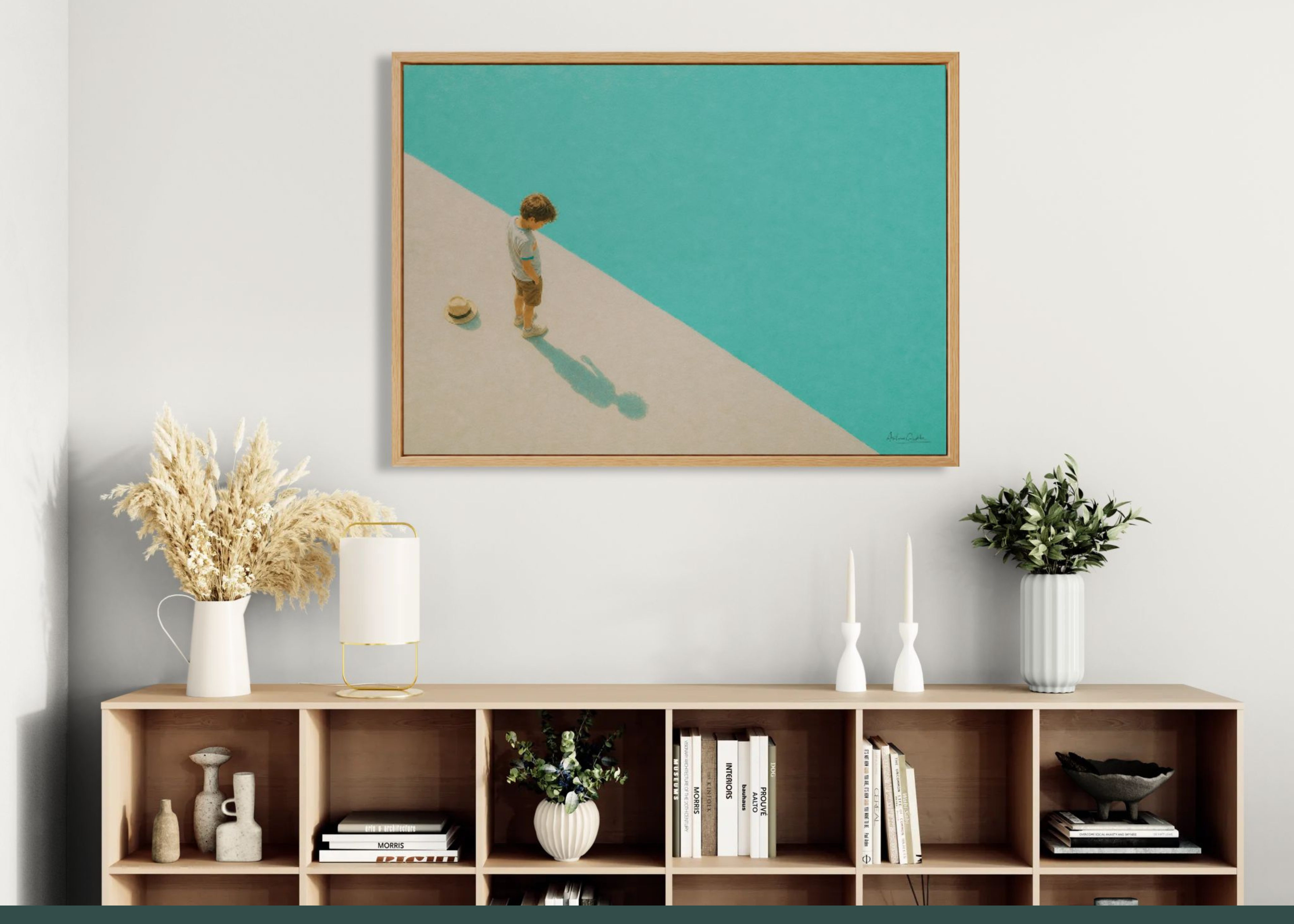 Childhood Memories VIII | Framed Canvas | Minimalist Child Wall Art | Nostalgic Artwork