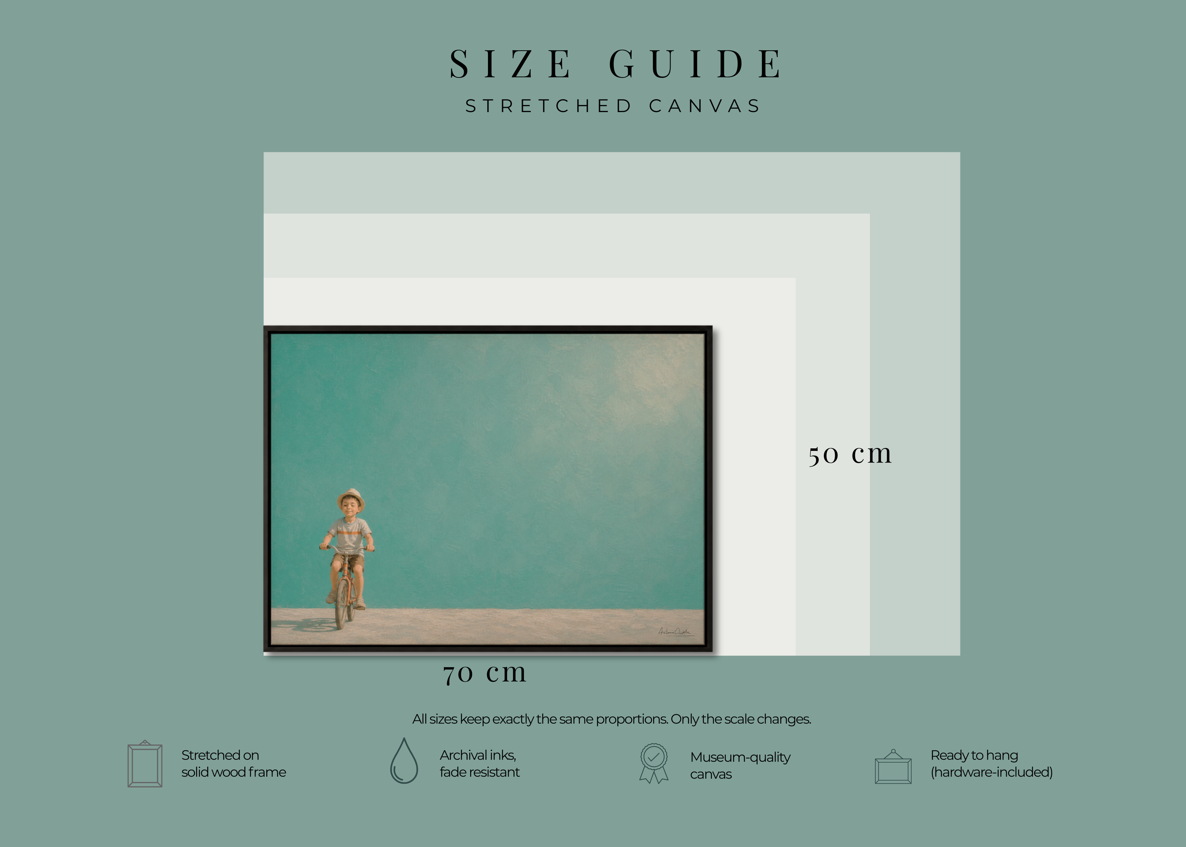 Childhood Memories II | Framed Canvas | Minimalist Child Wall Art | Nostalgic Artwork