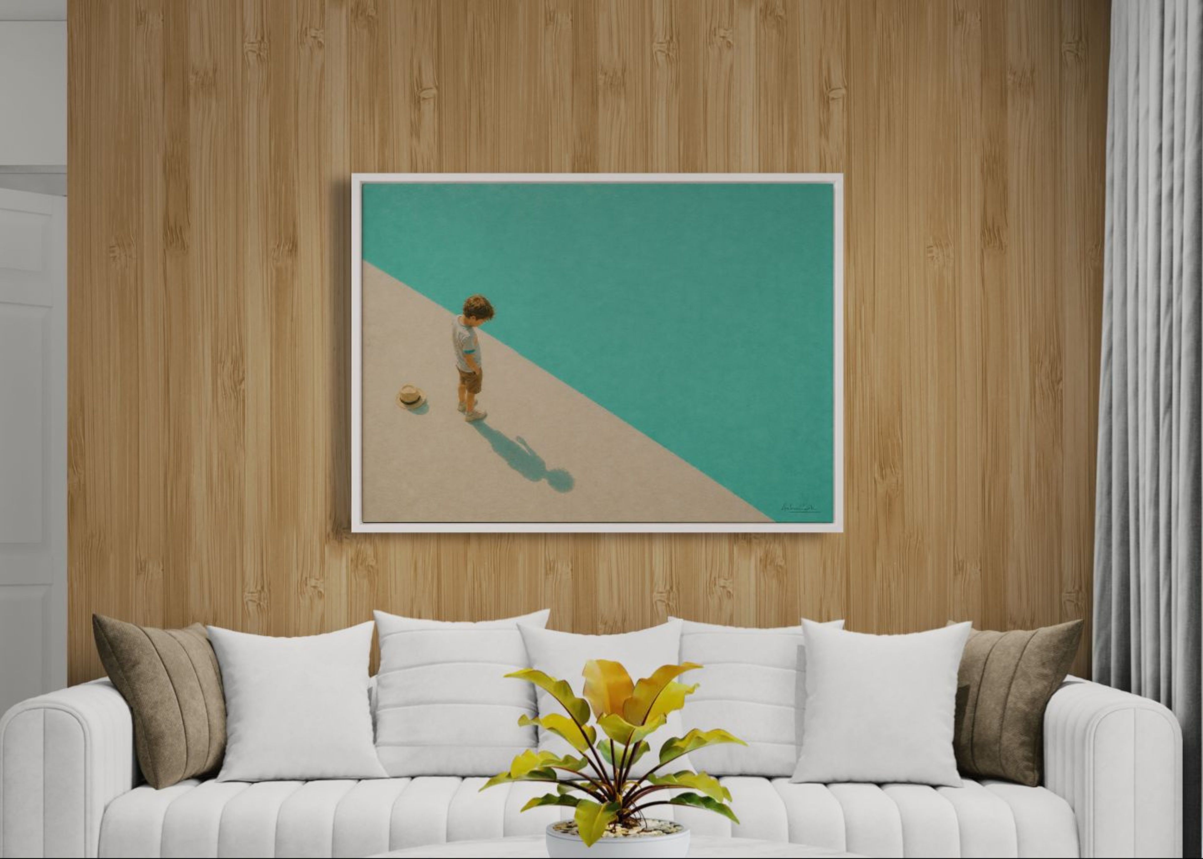 Childhood Memories VIII | Framed Canvas | Minimalist Child Wall Art | Nostalgic Artwork
