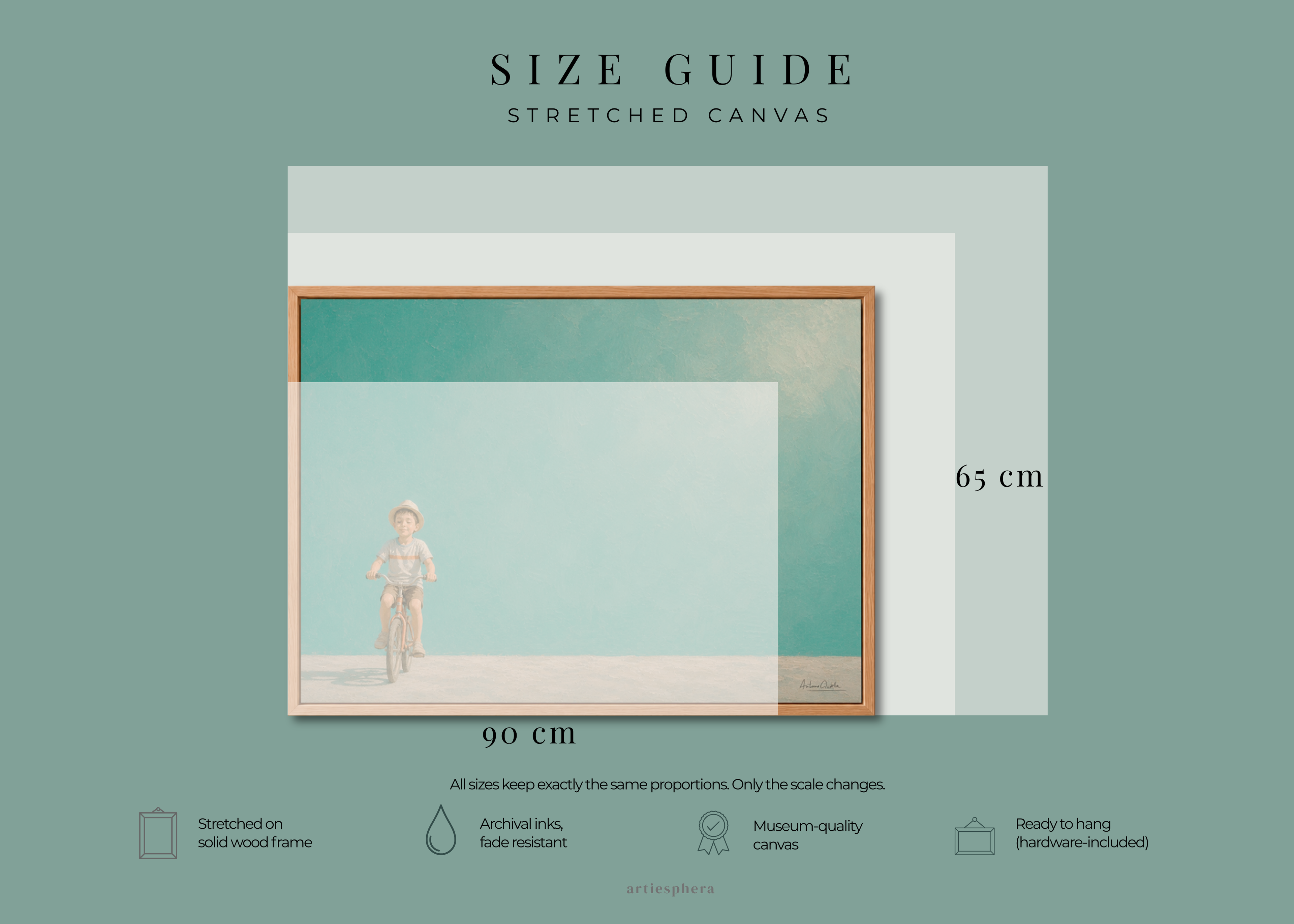 Childhood Memories II | Framed Canvas | Minimalist Child Wall Art | Nostalgic Artwork
