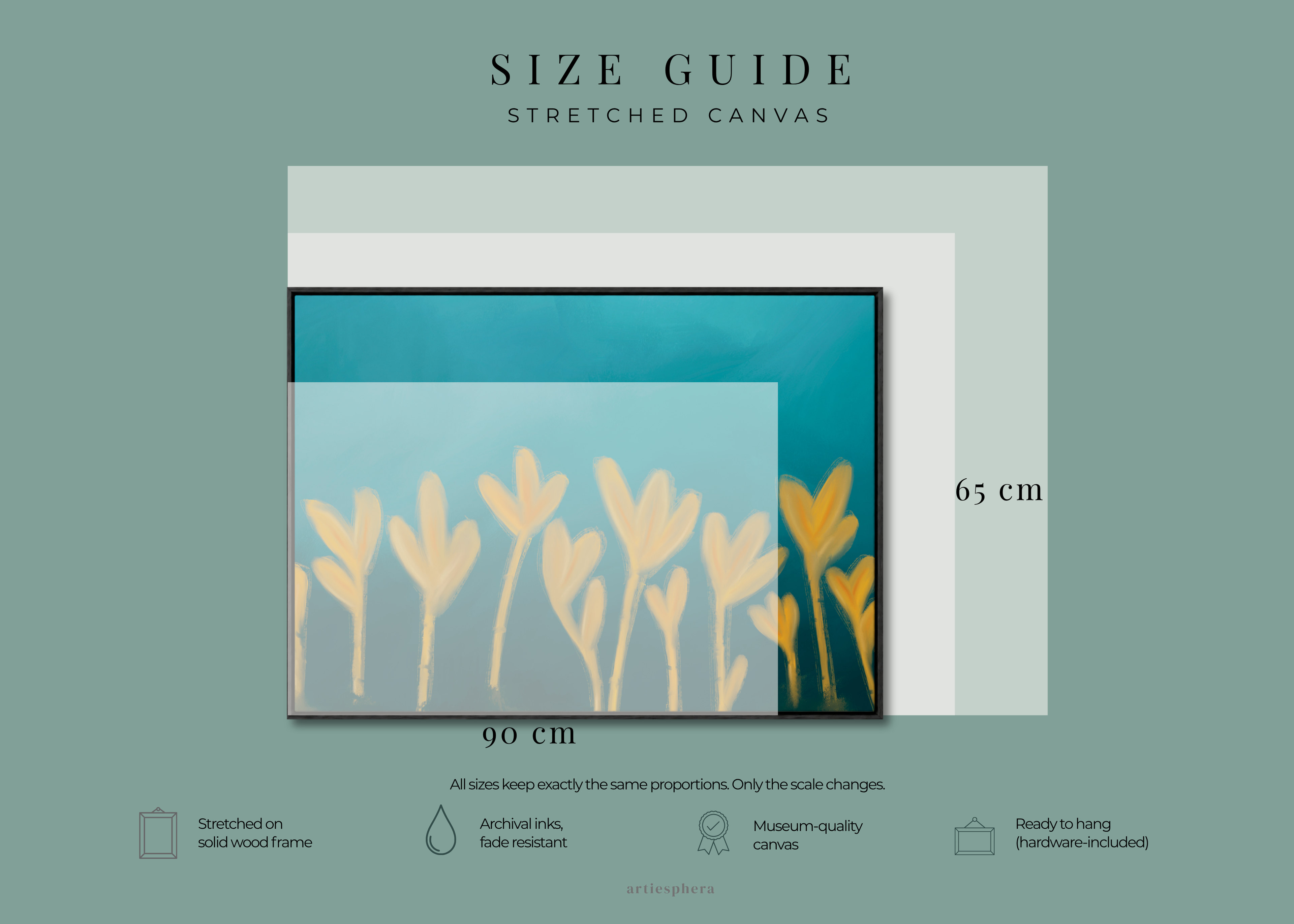 Forms Rising | Framed Canvas Print | Abstract Blue & Gold Wall Art