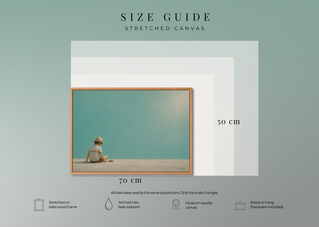 Childhood Memories IV | Framed Canvas | Minimalist Child Wall Art | Nostalgic Artwork