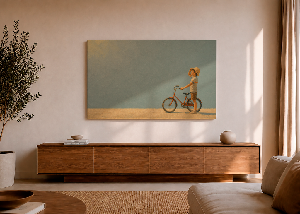 Childhood Memories V | Canvas Print | Stretched Canvas | Minimalist Wall Art | Nostalgic Child Artwork | Museum-Quality Giclée Canvas