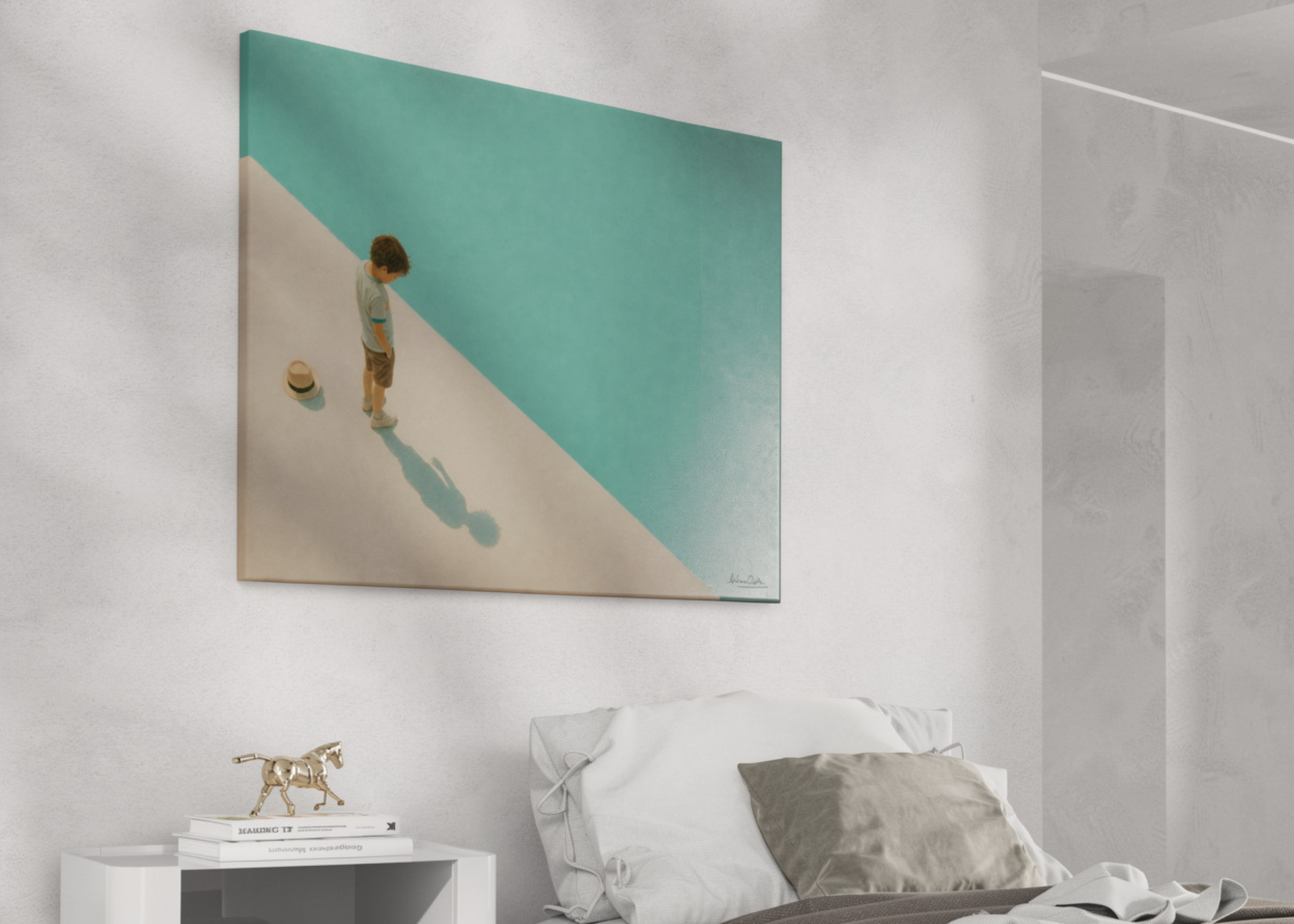 Childhood Memories VIII | Canvas Print | Stretched Canvas | Minimalist Wall Art | Nostalgic Child Artwork | Museum-Quality Giclée Canvas