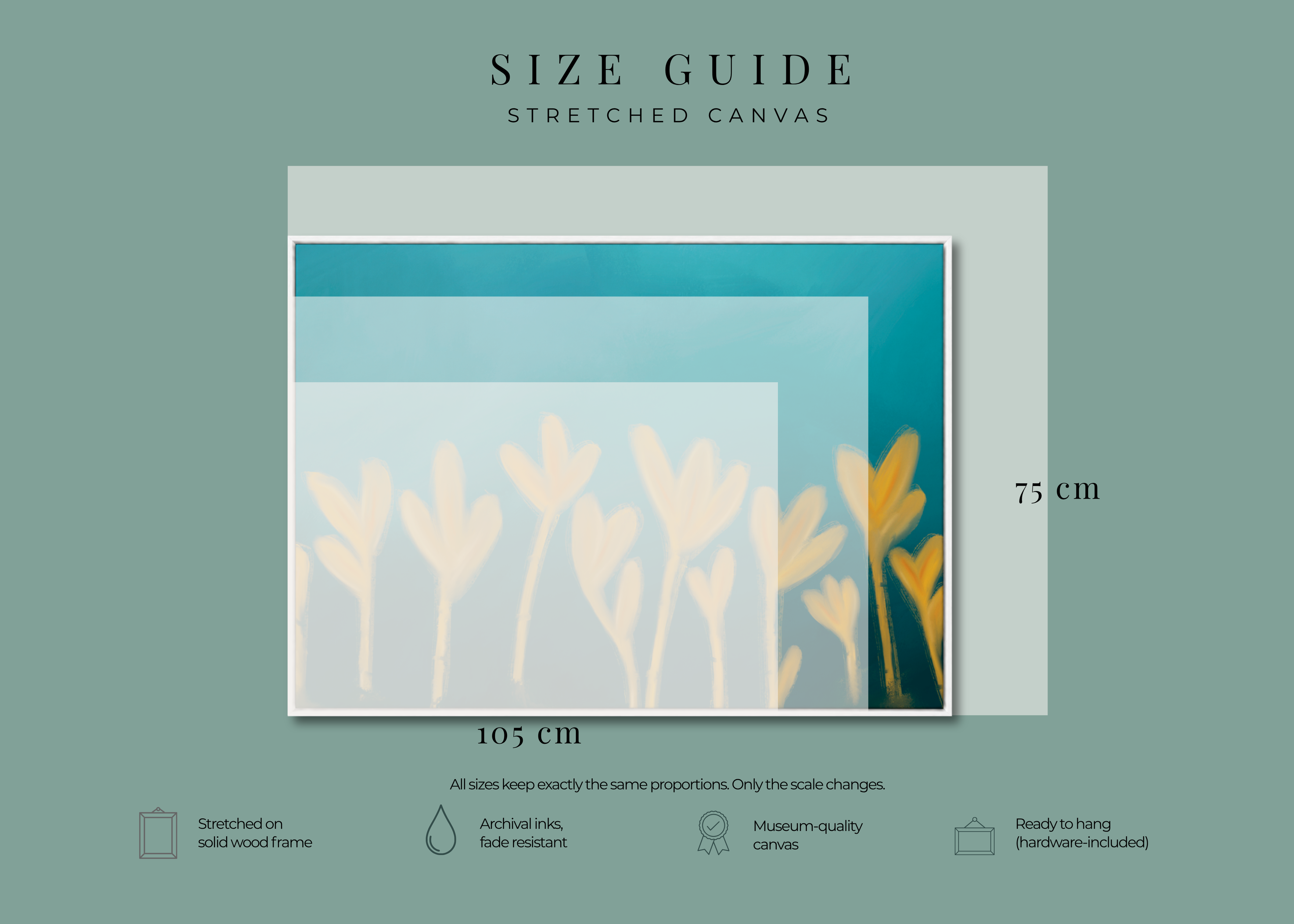 Forms Rising | Framed Canvas Print | Abstract Blue & Gold Wall Art