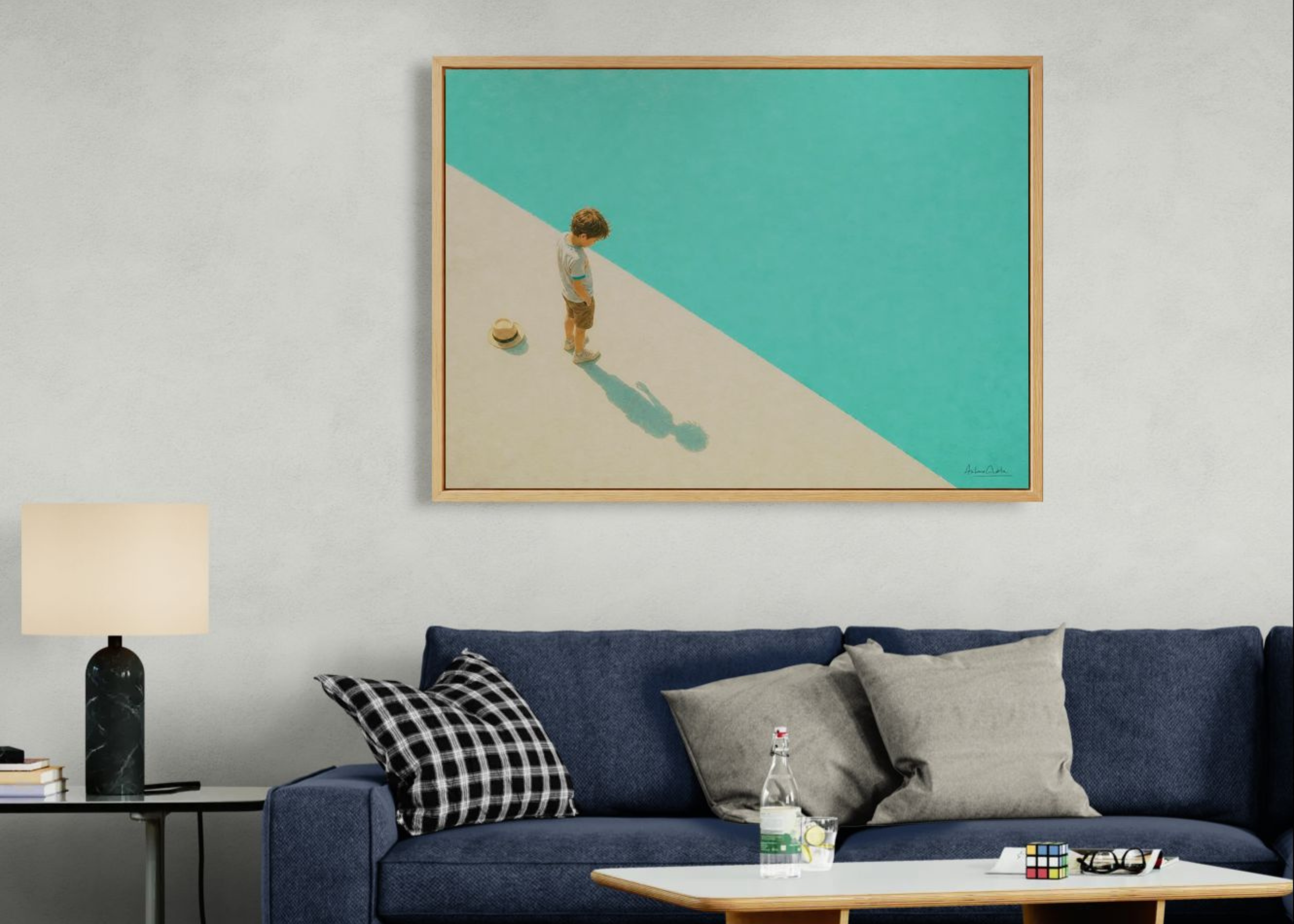 Childhood Memories VIII | Framed Canvas | Minimalist Child Wall Art | Nostalgic Artwork