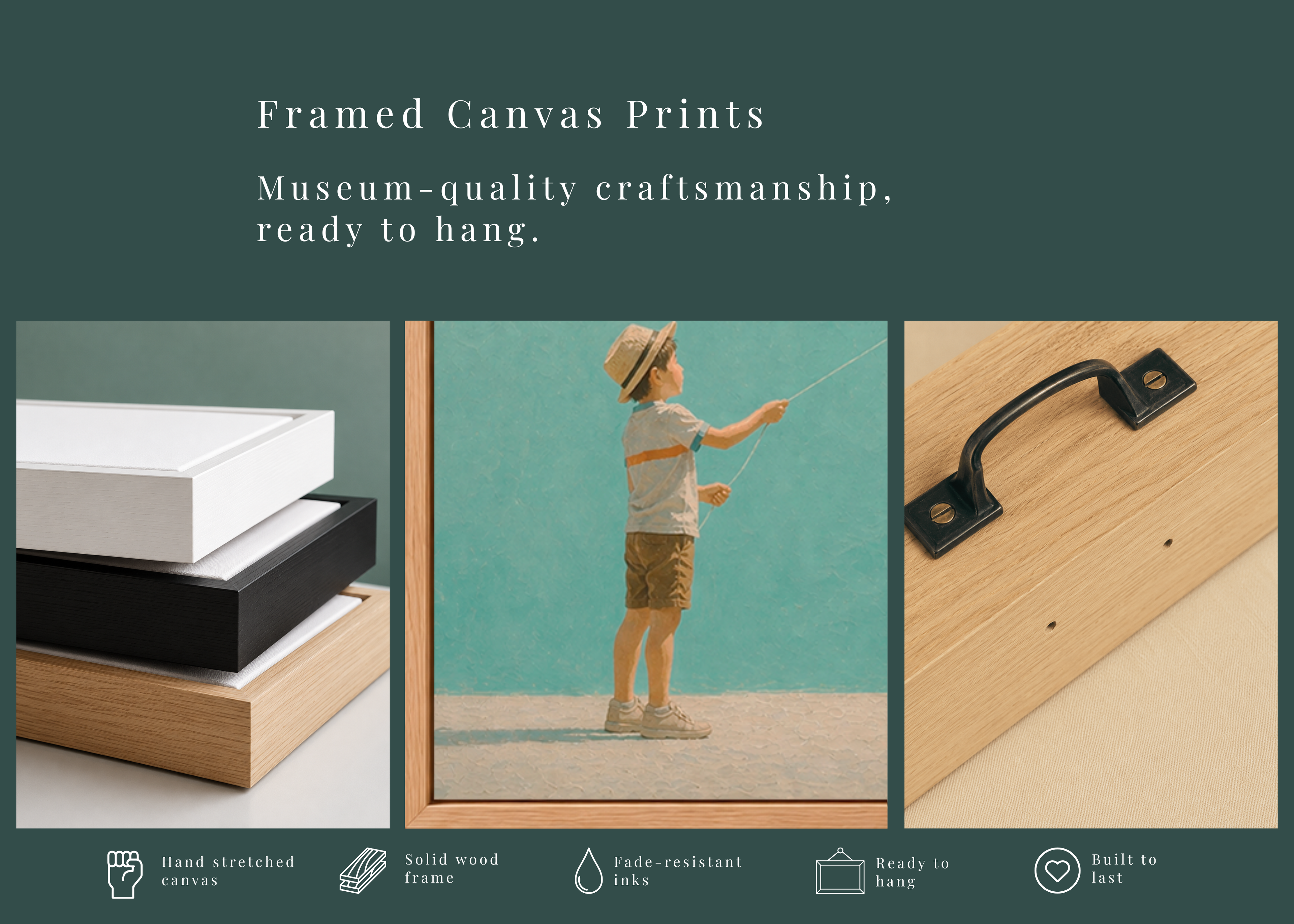 Childhood Memories III | Framed Canvas | Minimalist Child Wall Art | Nostalgic Artwork