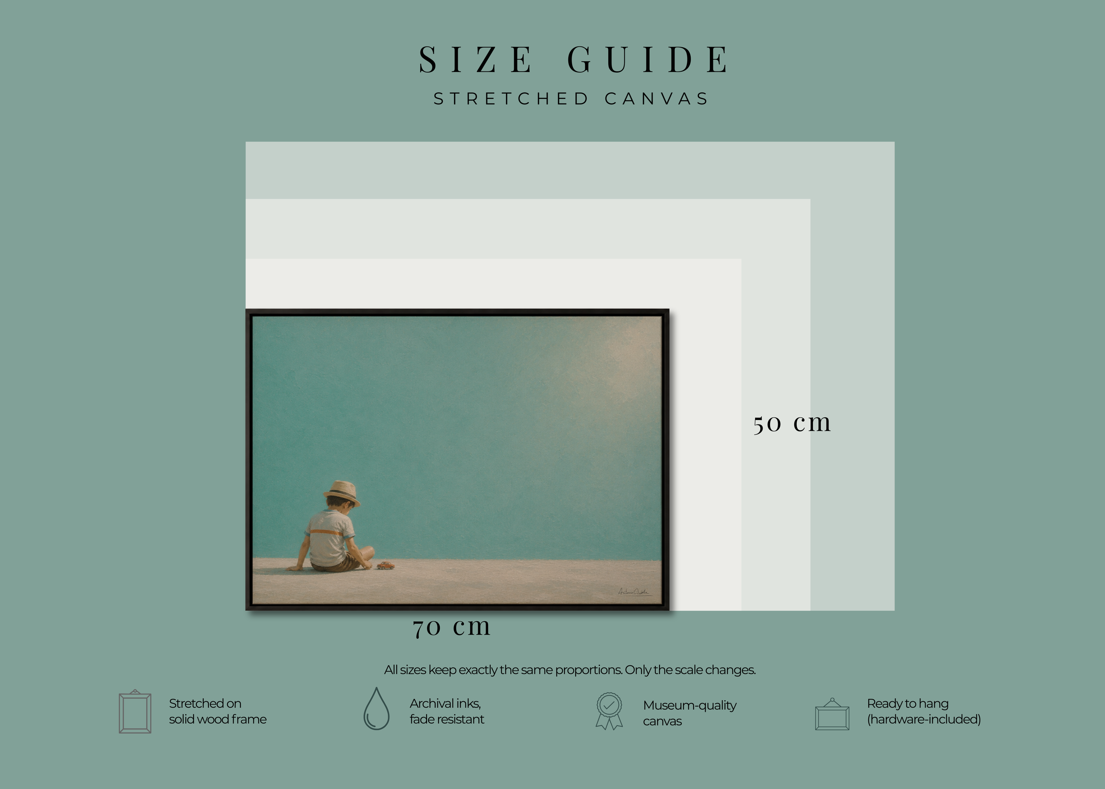 Childhood Memories IV | Framed Canvas | Minimalist Child Wall Art | Nostalgic Artwork