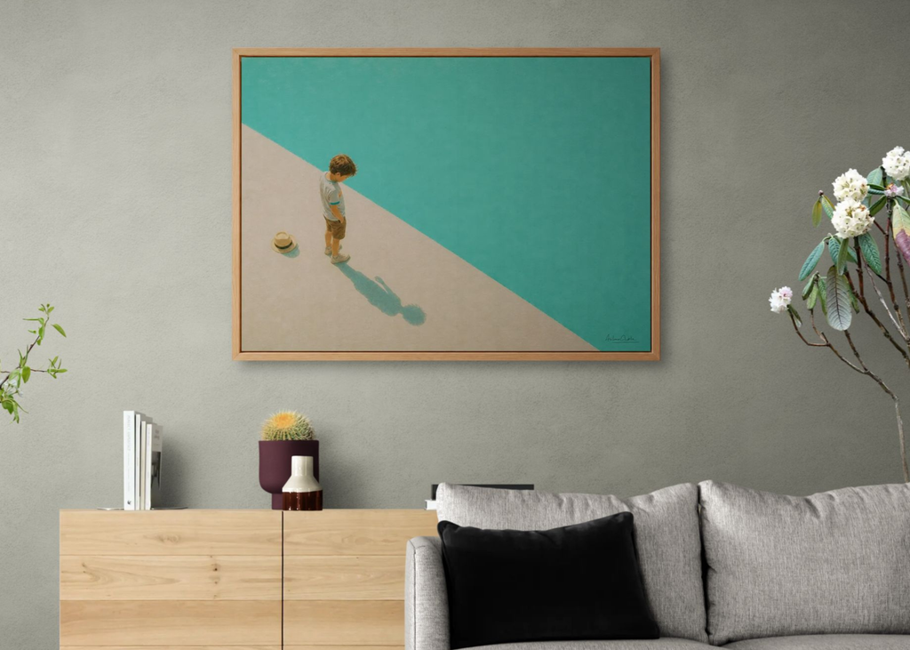 Childhood Memories VIII | Framed Canvas | Minimalist Child Wall Art | Nostalgic Artwork