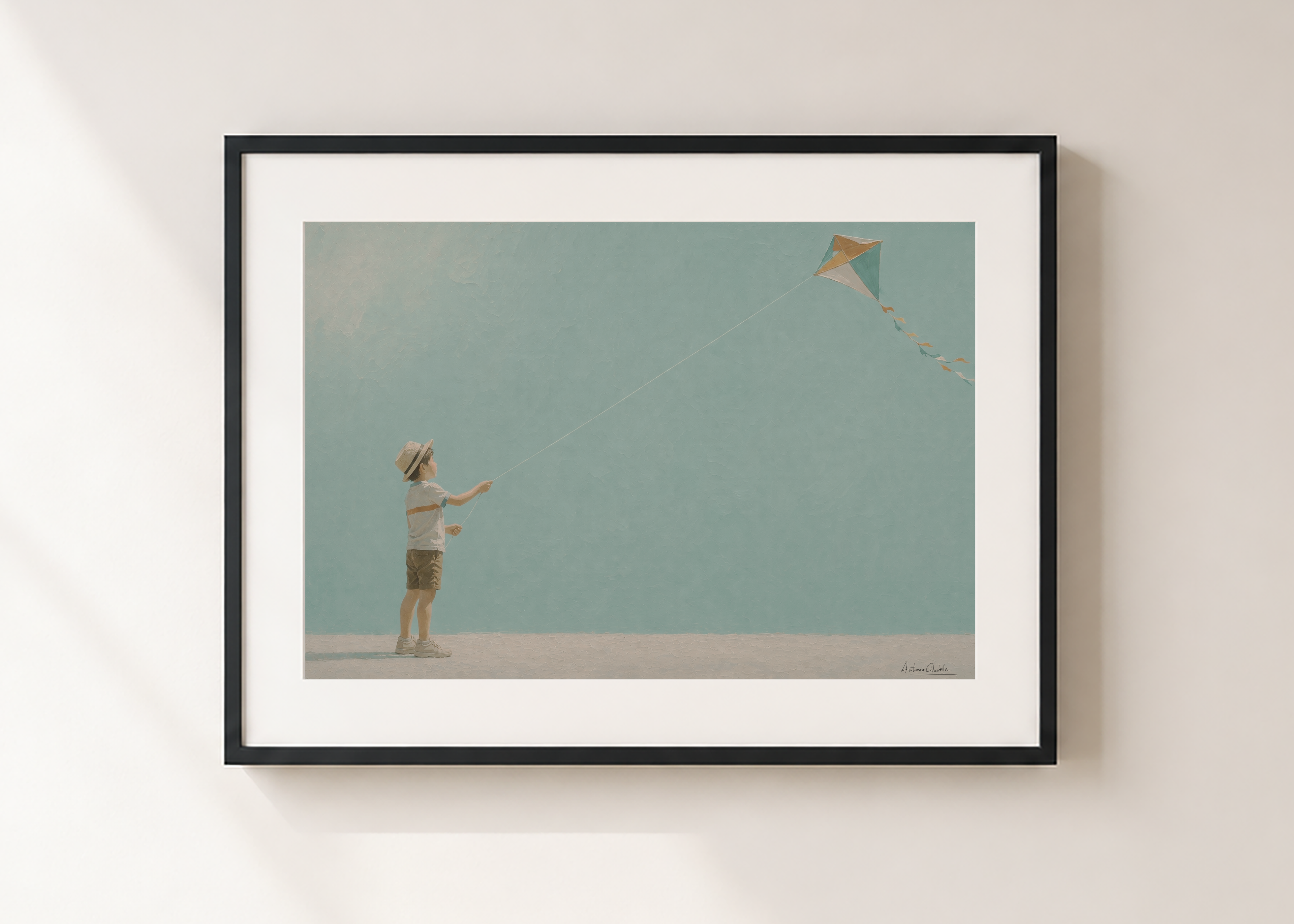 Childhood Memories III | Framed Fine Art Print | Minimalist Wall Art | Nostalgic Child Artwork | Museum-Quality Giclée Print