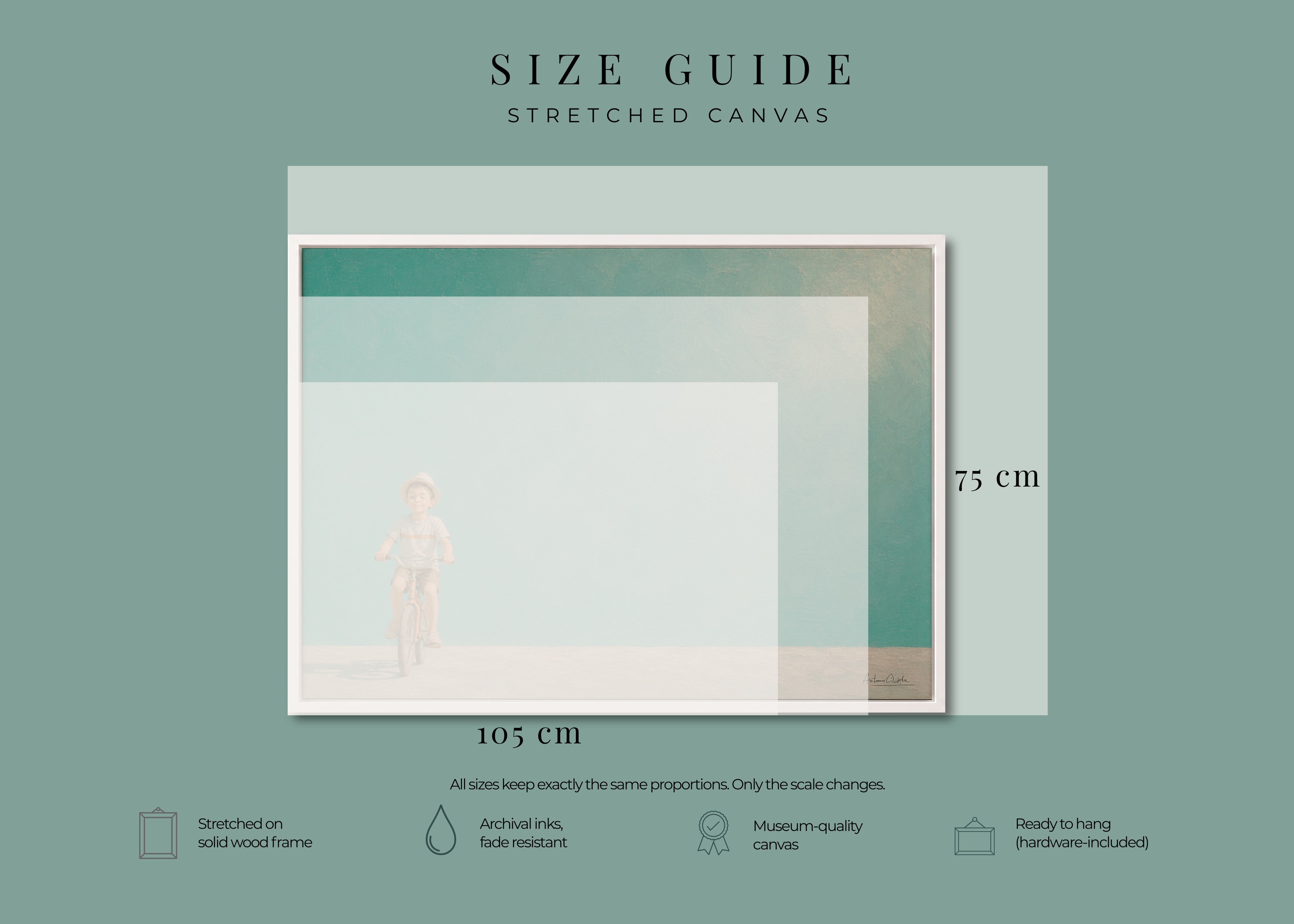 Childhood Memories II | Framed Canvas | Minimalist Child Wall Art | Nostalgic Artwork