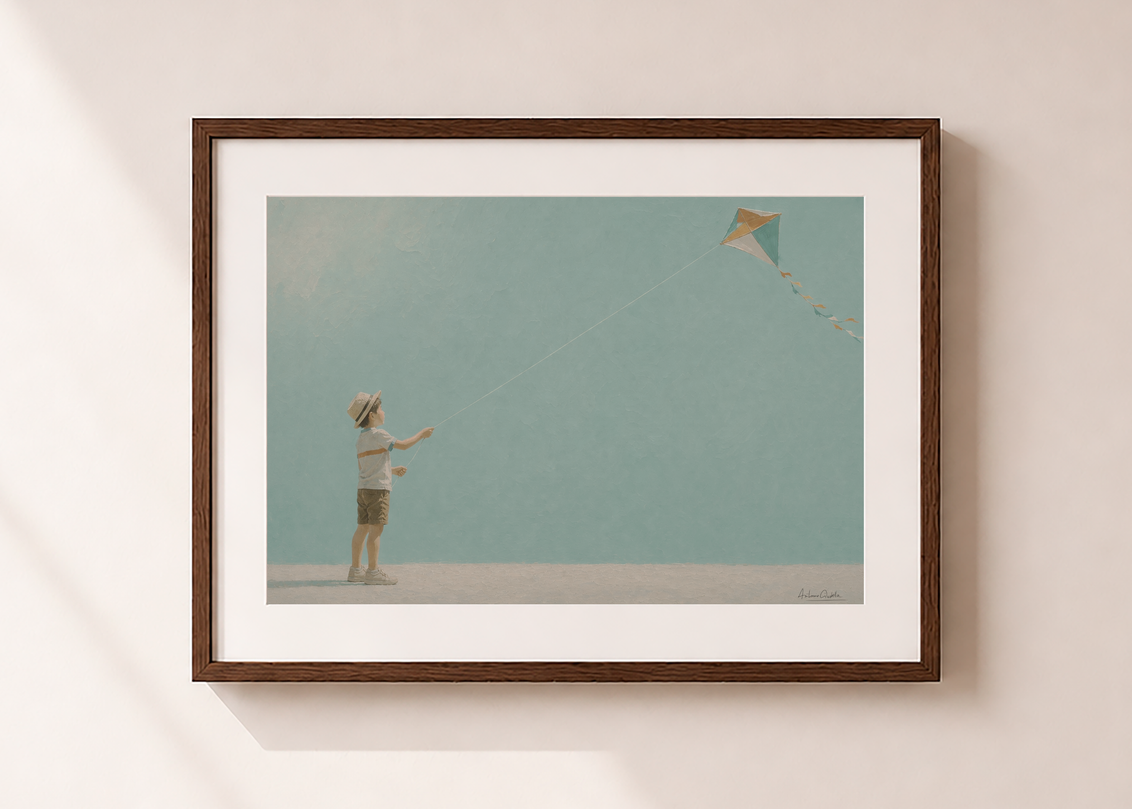 Childhood Memories III | Framed Fine Art Print | Minimalist Wall Art | Nostalgic Child Artwork | Museum-Quality Giclée Print