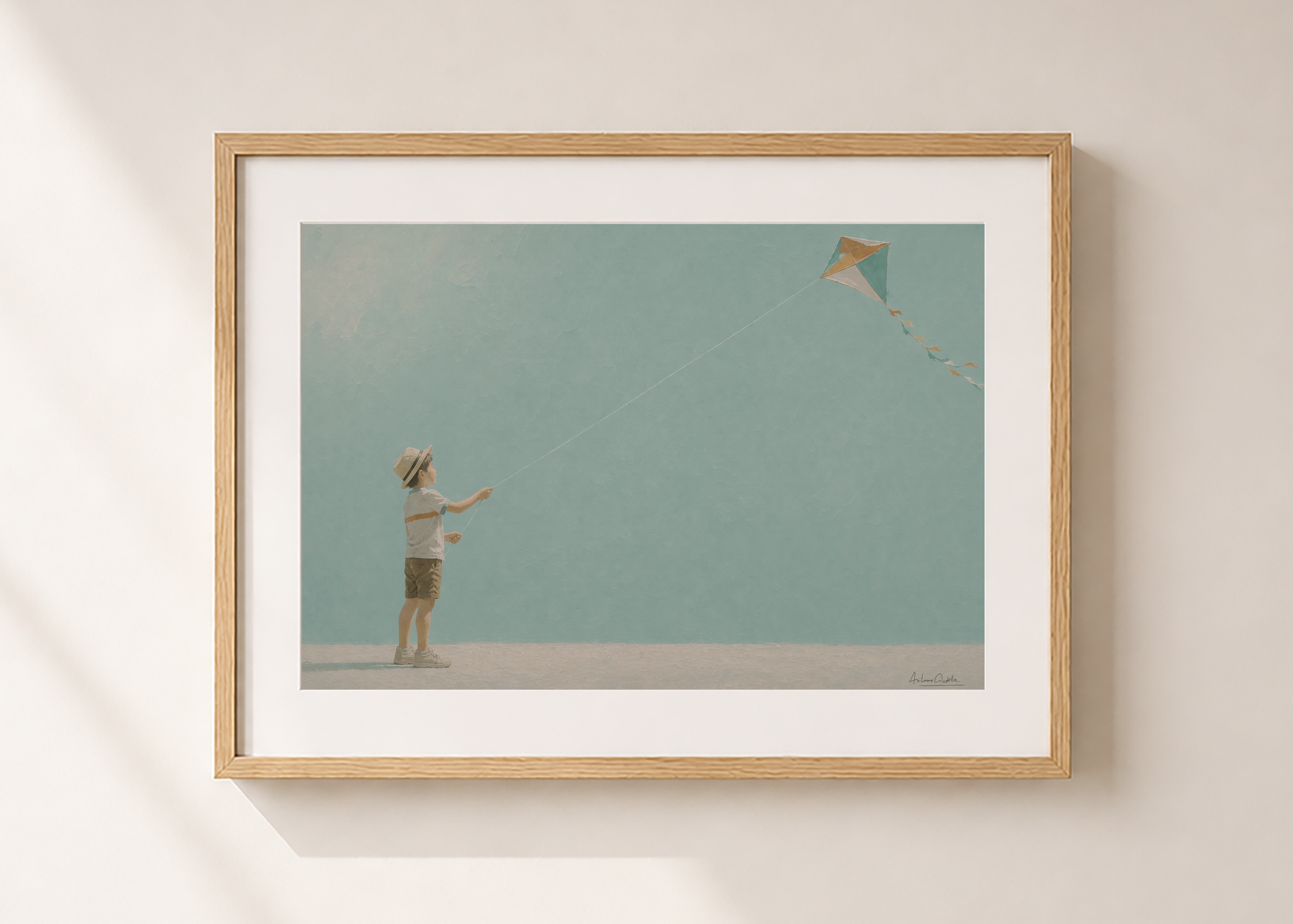 Childhood Memories III | Framed Fine Art Print | Minimalist Wall Art | Nostalgic Child Artwork | Museum-Quality Giclée Print