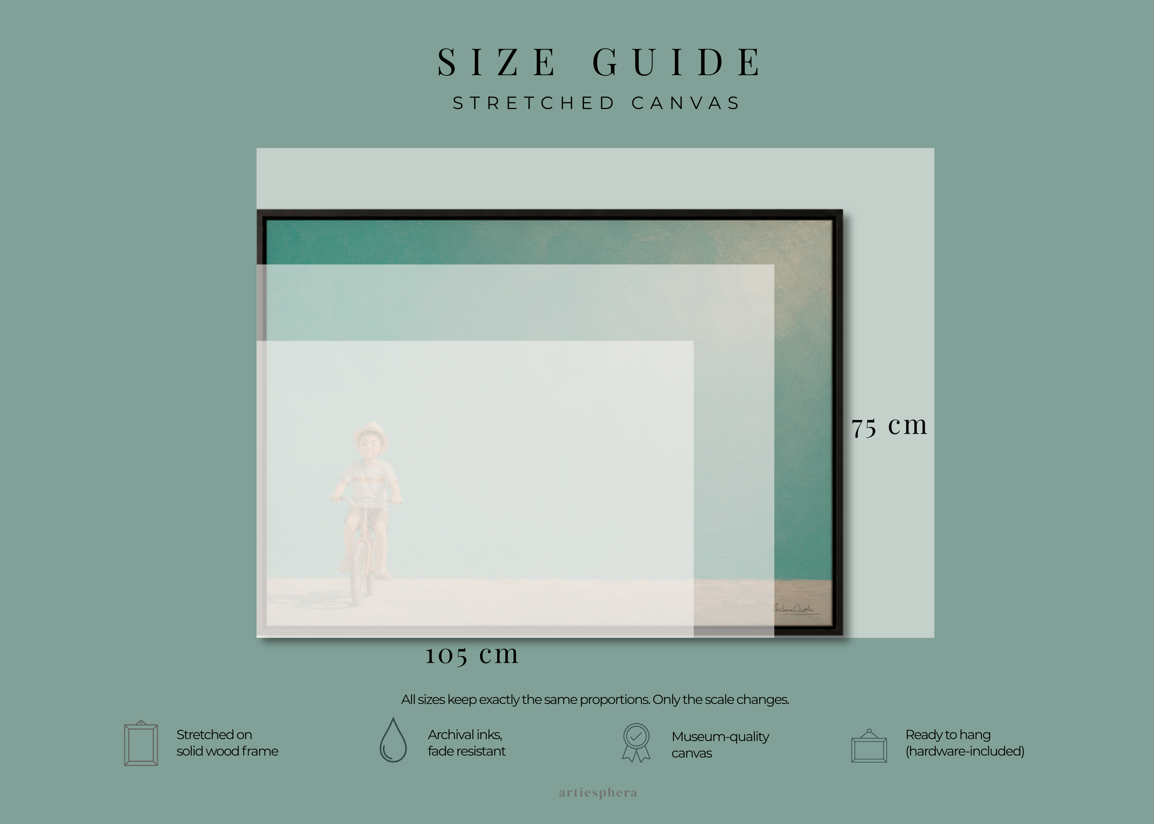 Childhood Memories II | Framed Canvas | Minimalist Child Wall Art | Nostalgic Artwork