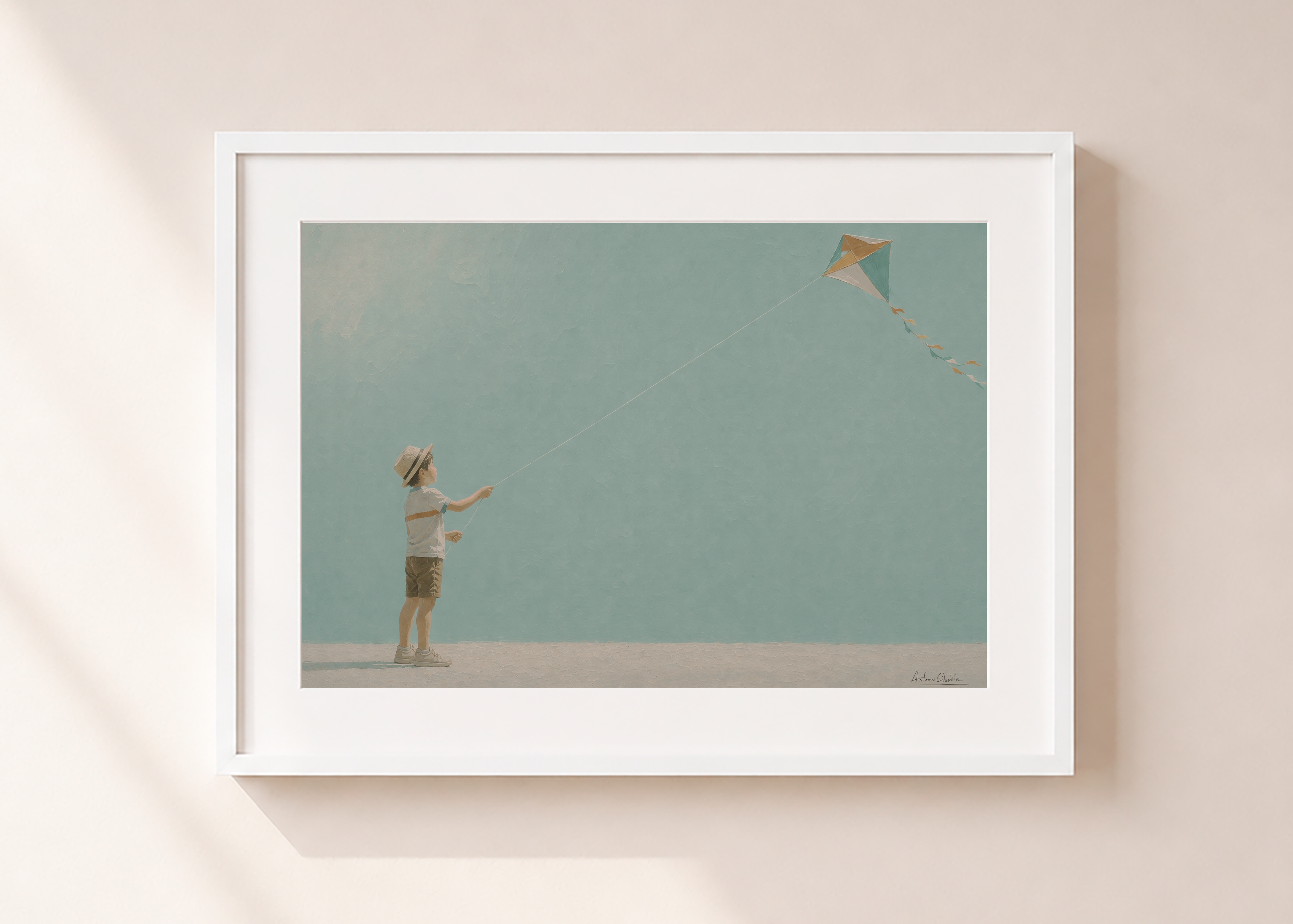 Childhood Memories III | Framed Fine Art Print | Minimalist Wall Art | Nostalgic Child Artwork | Museum-Quality Giclée Print