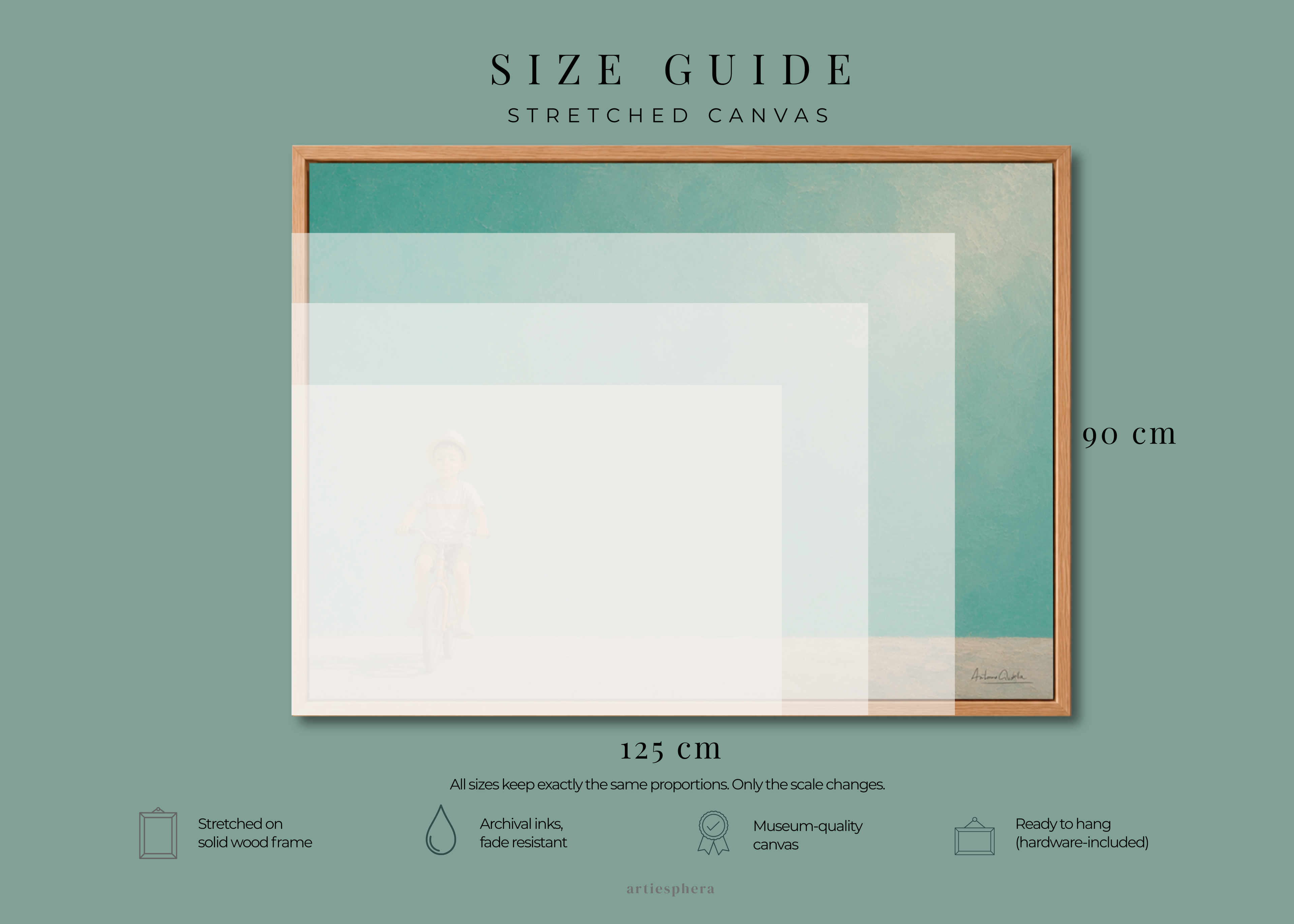 Childhood Memories II | Framed Canvas | Minimalist Child Wall Art | Nostalgic Artwork