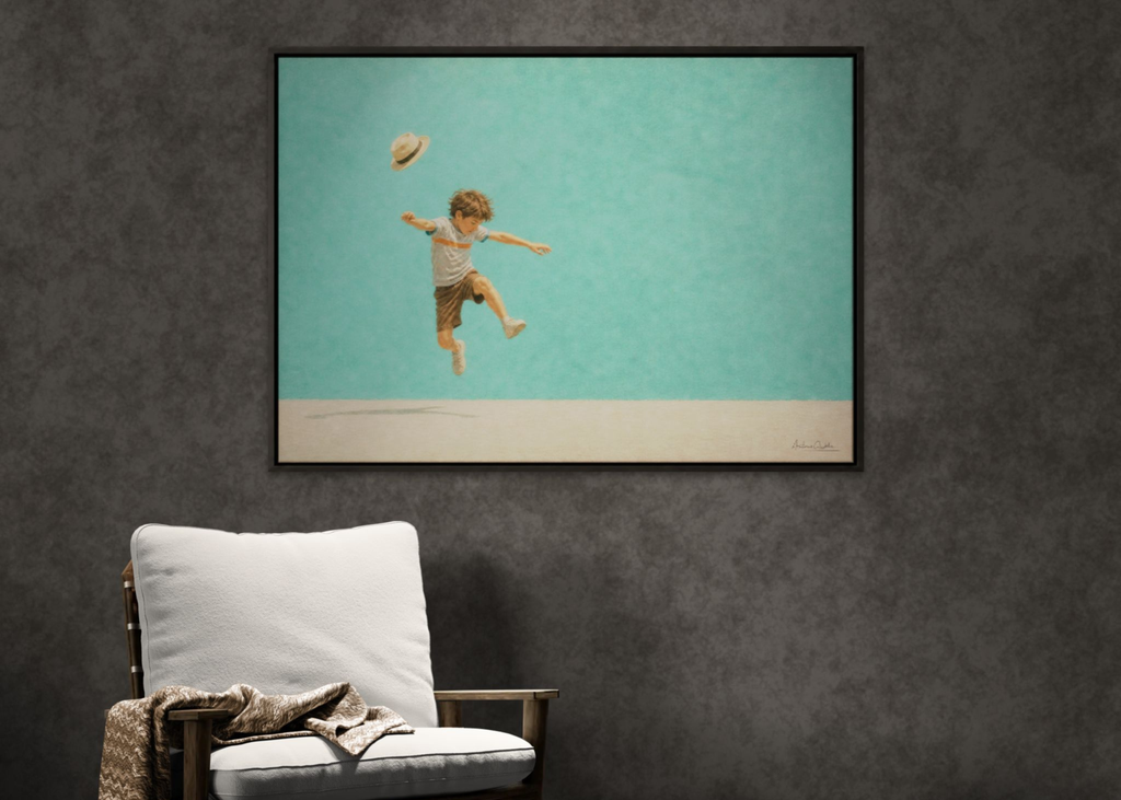 Childhood Memories VI | Framed Canvas | Minimalist Child Wall Art | Nostalgic Artwork