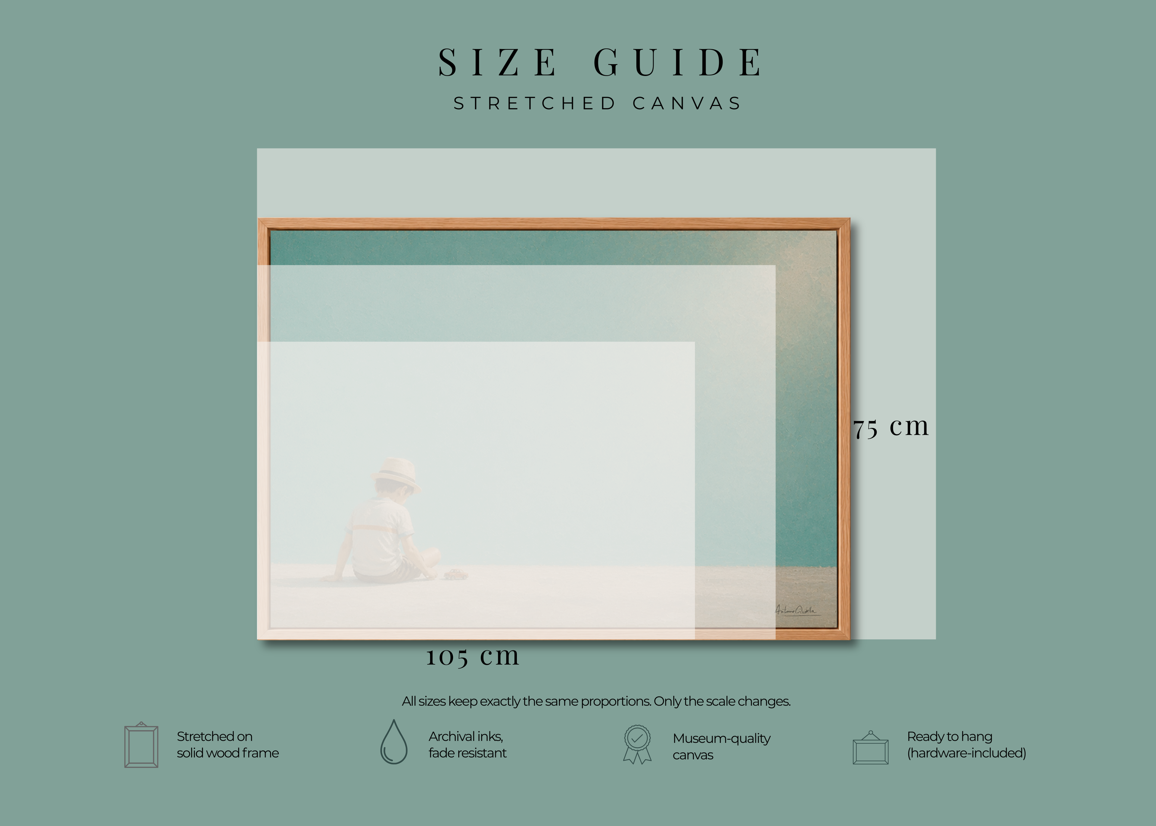 Childhood Memories IV | Framed Canvas | Minimalist Child Wall Art | Nostalgic Artwork