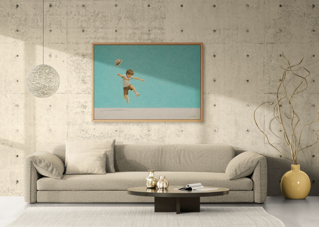 Childhood Memories VI | Framed Canvas | Minimalist Child Wall Art | Nostalgic Artwork