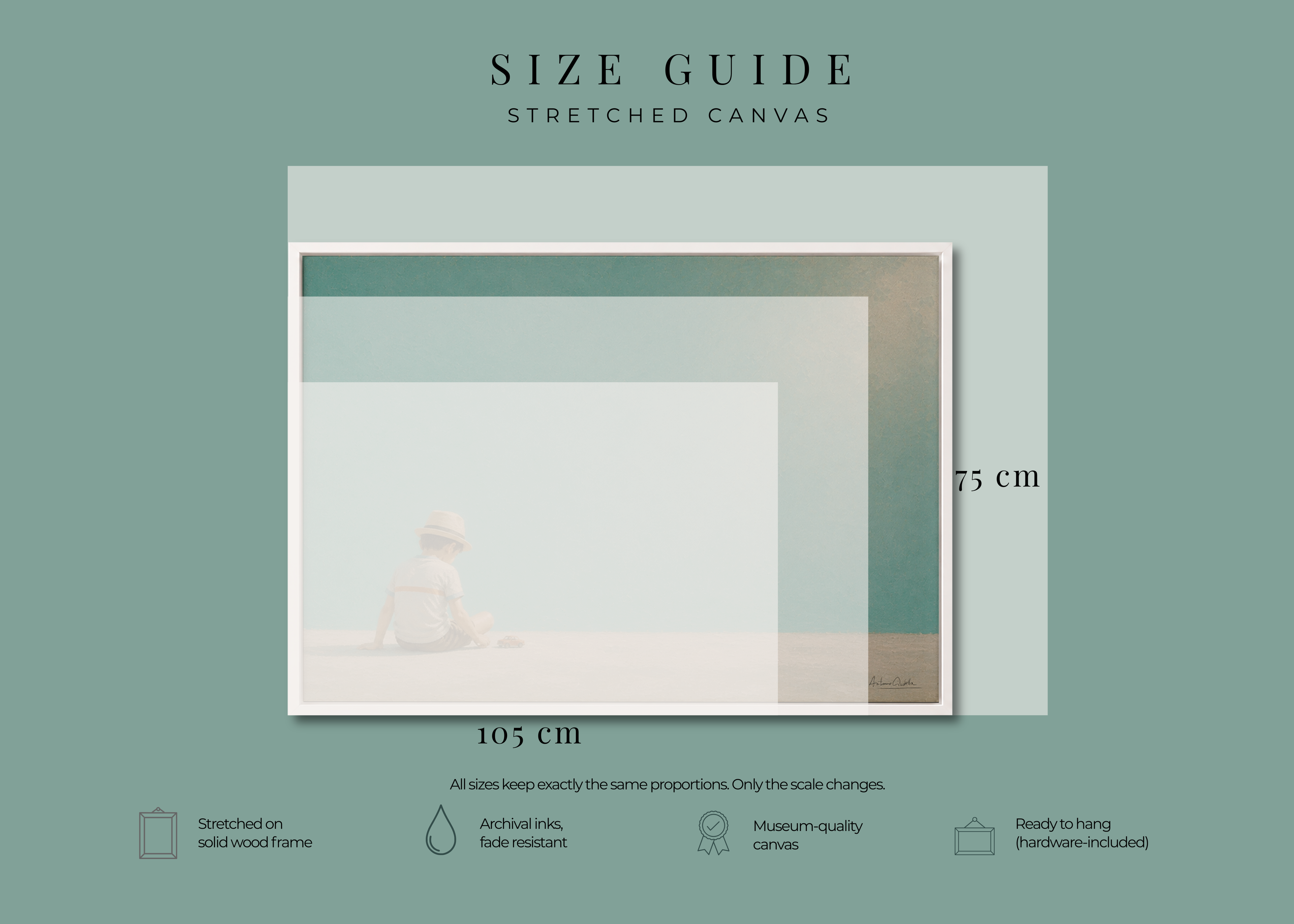 Childhood Memories IV | Framed Canvas | Minimalist Child Wall Art | Nostalgic Artwork