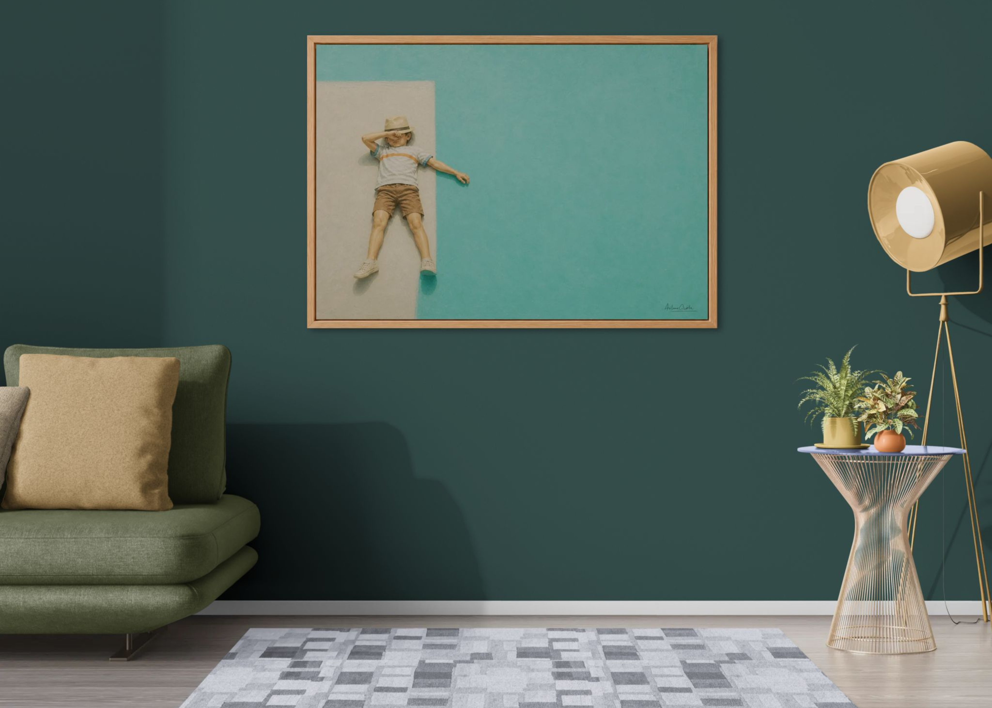 Childhood Memories VII | Framed Canvas | Minimalist Child Wall Art | Nostalgic Artwork