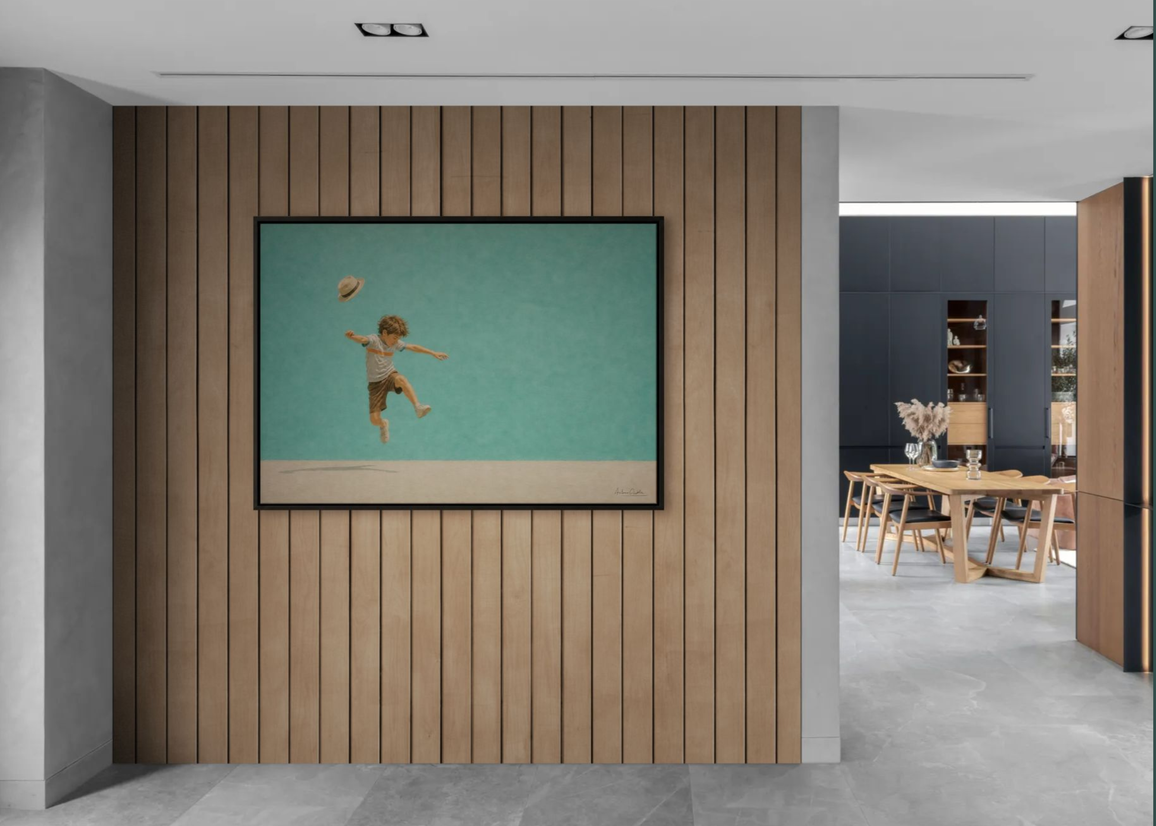 Childhood Memories VI | Framed Canvas | Minimalist Child Wall Art | Nostalgic Artwork