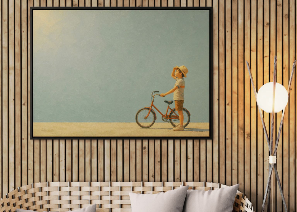 Childhood Memories V | Framed Canvas | Minimalist Child Wall Art | Nostalgic Artwork