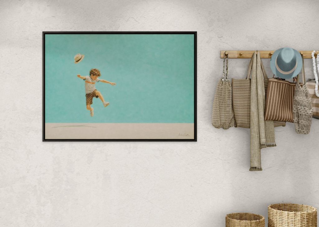 Childhood Memories VI | Framed Canvas | Minimalist Child Wall Art | Nostalgic Artwork